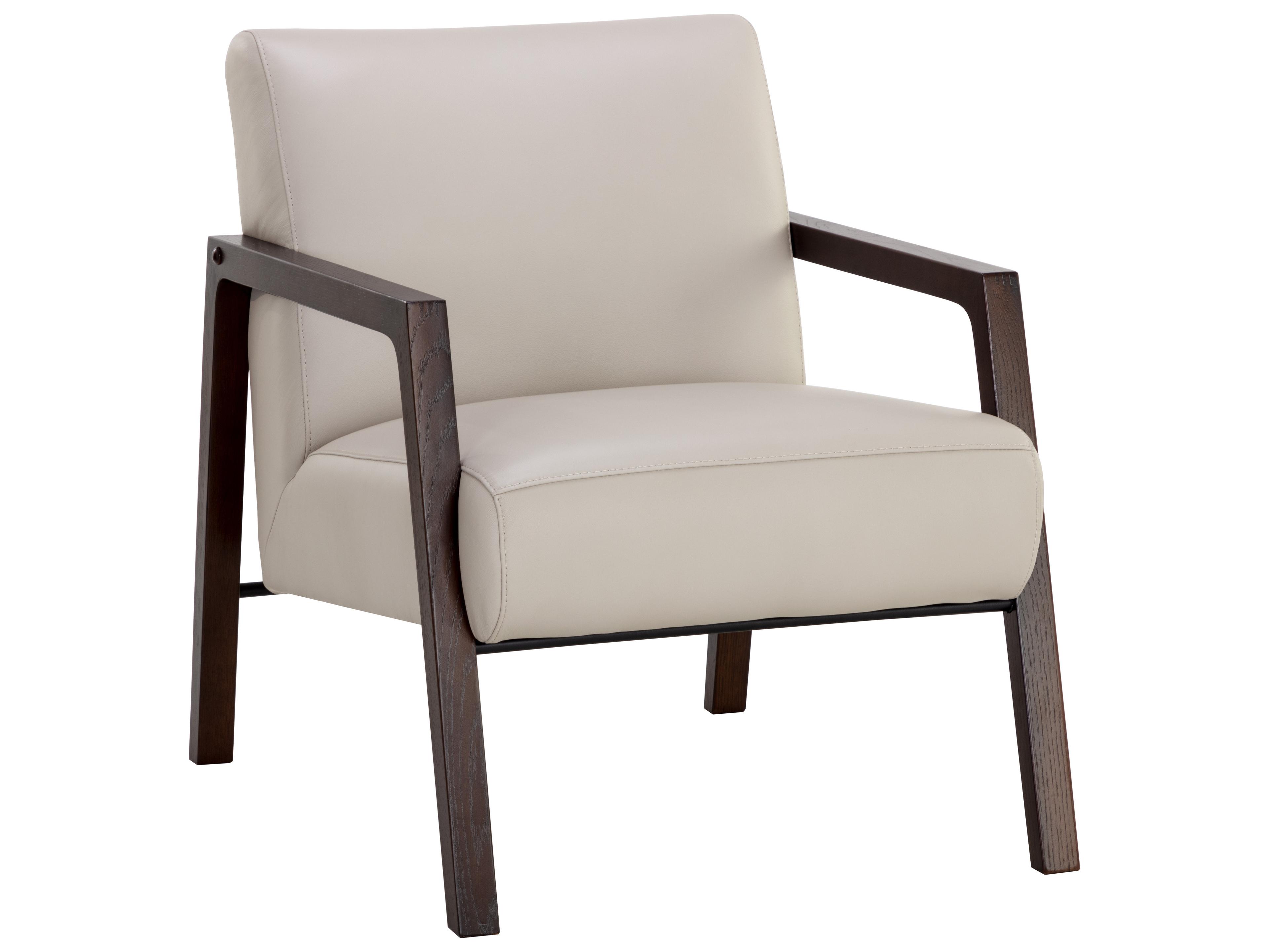 Sunpan Neymar Gray Leather Accent Chair