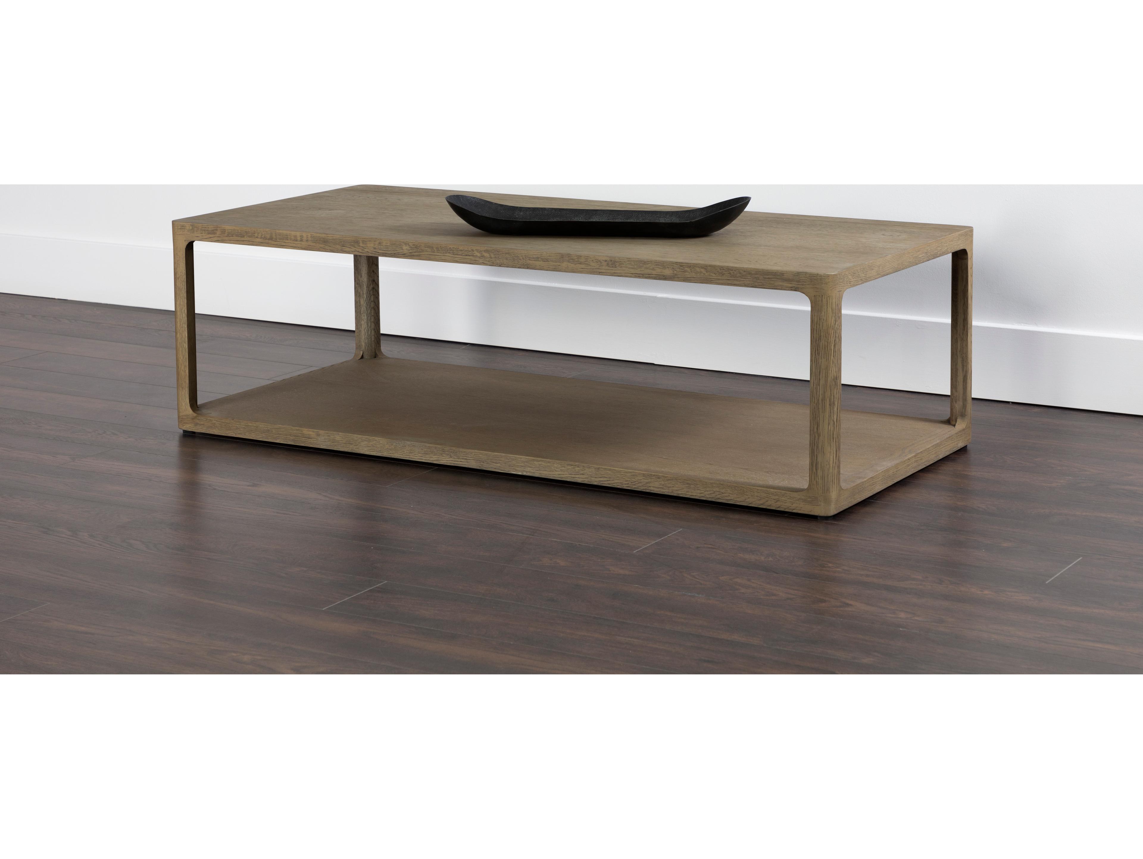 Sunpan Doncaster Rectangular Wood Grey Coffee Table