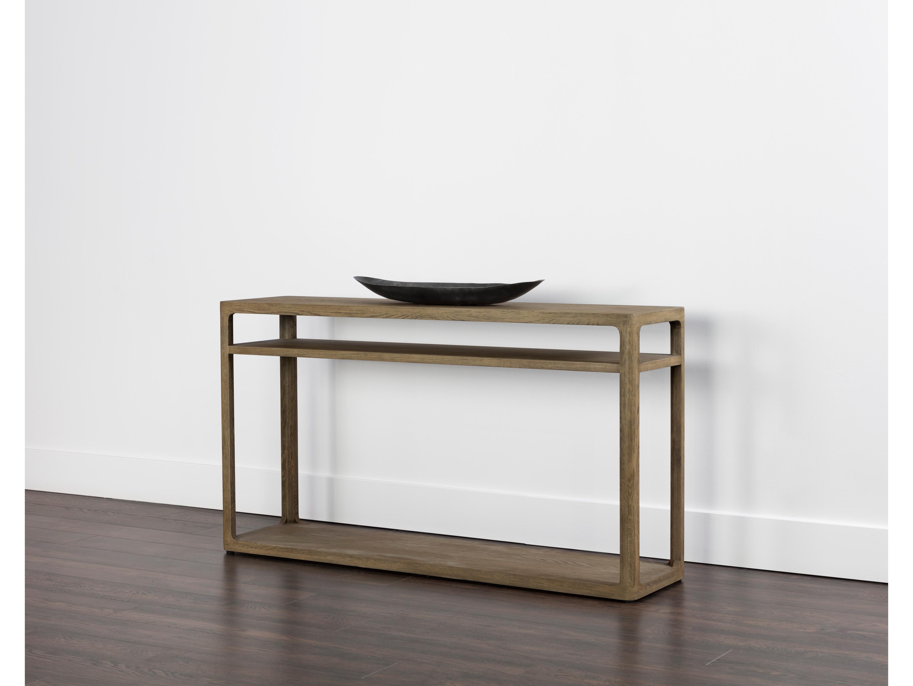 Sunpan Doncaster Rectangular Wood Grey Console Table