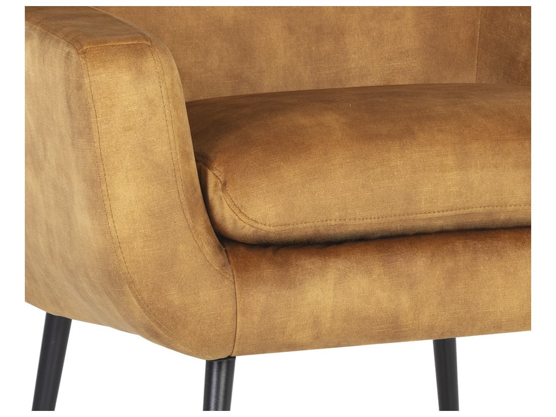 Sunpan Aletta Gold Fabric Accent Chair