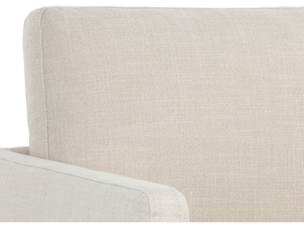 Sunpan Portman Swivel White Fabric Accent Chair