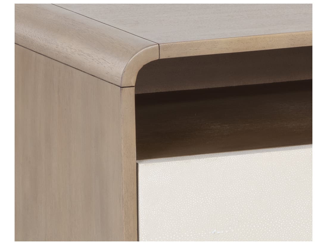 Sunpan Kayden 2-Drawers Beige Acacia Wood Nightstand