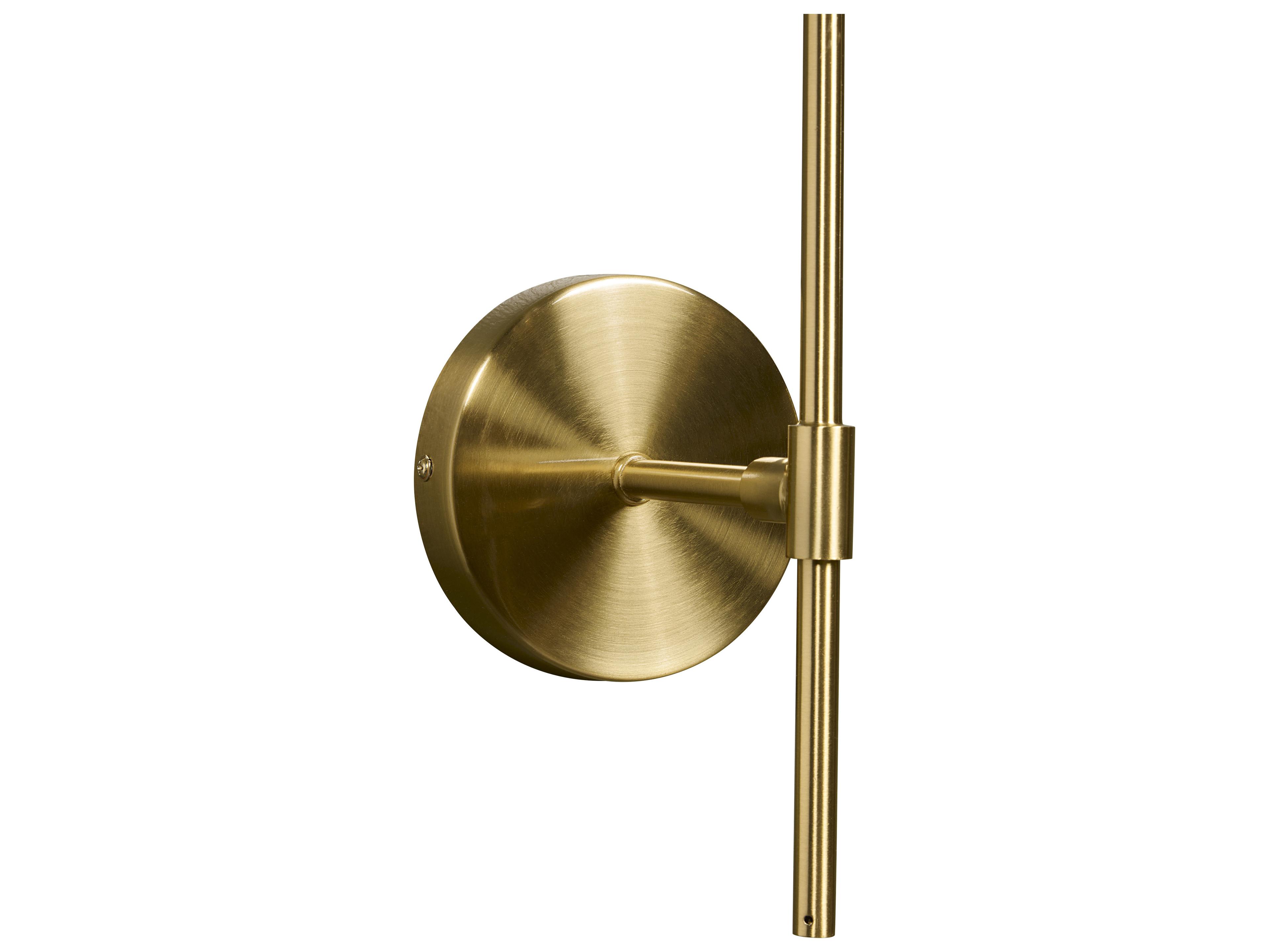 Sunpan Izora 1-Light Brass Smoke Grey Ombre Wall Sconce