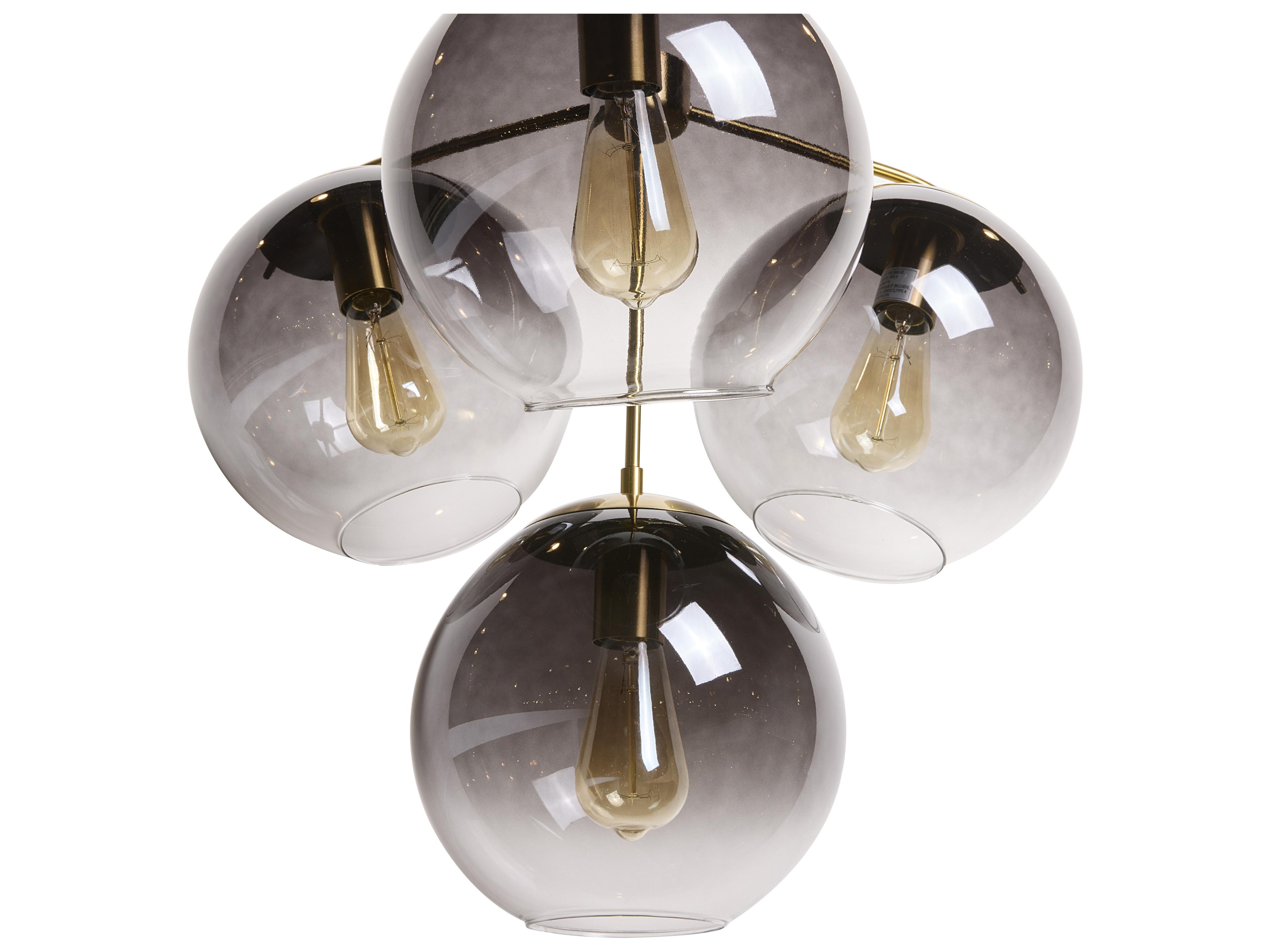 Sunpan Kamara 4-Light Brass Globe Pendant