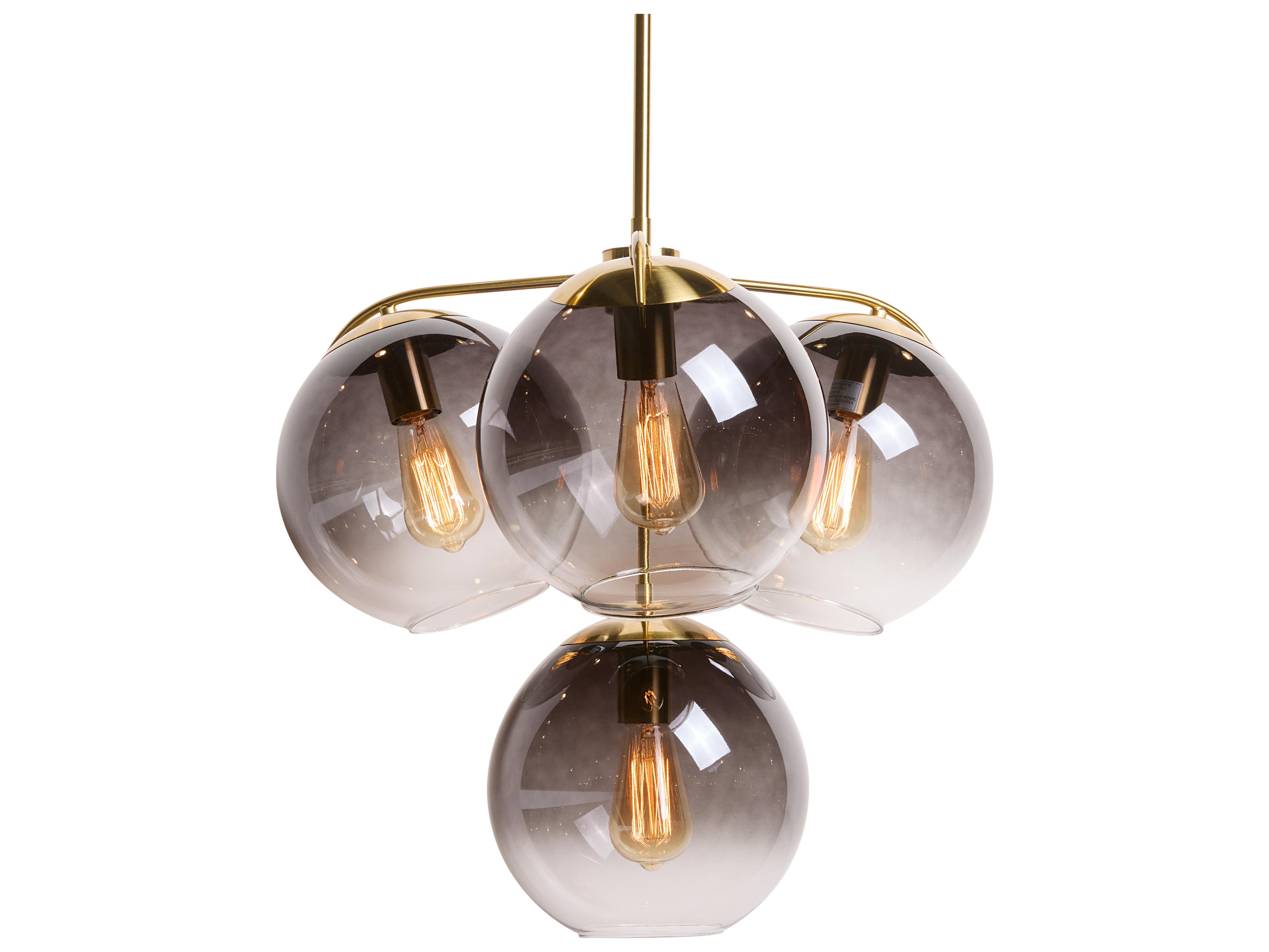 Sunpan Kamara 4-Light Brass Globe Pendant
