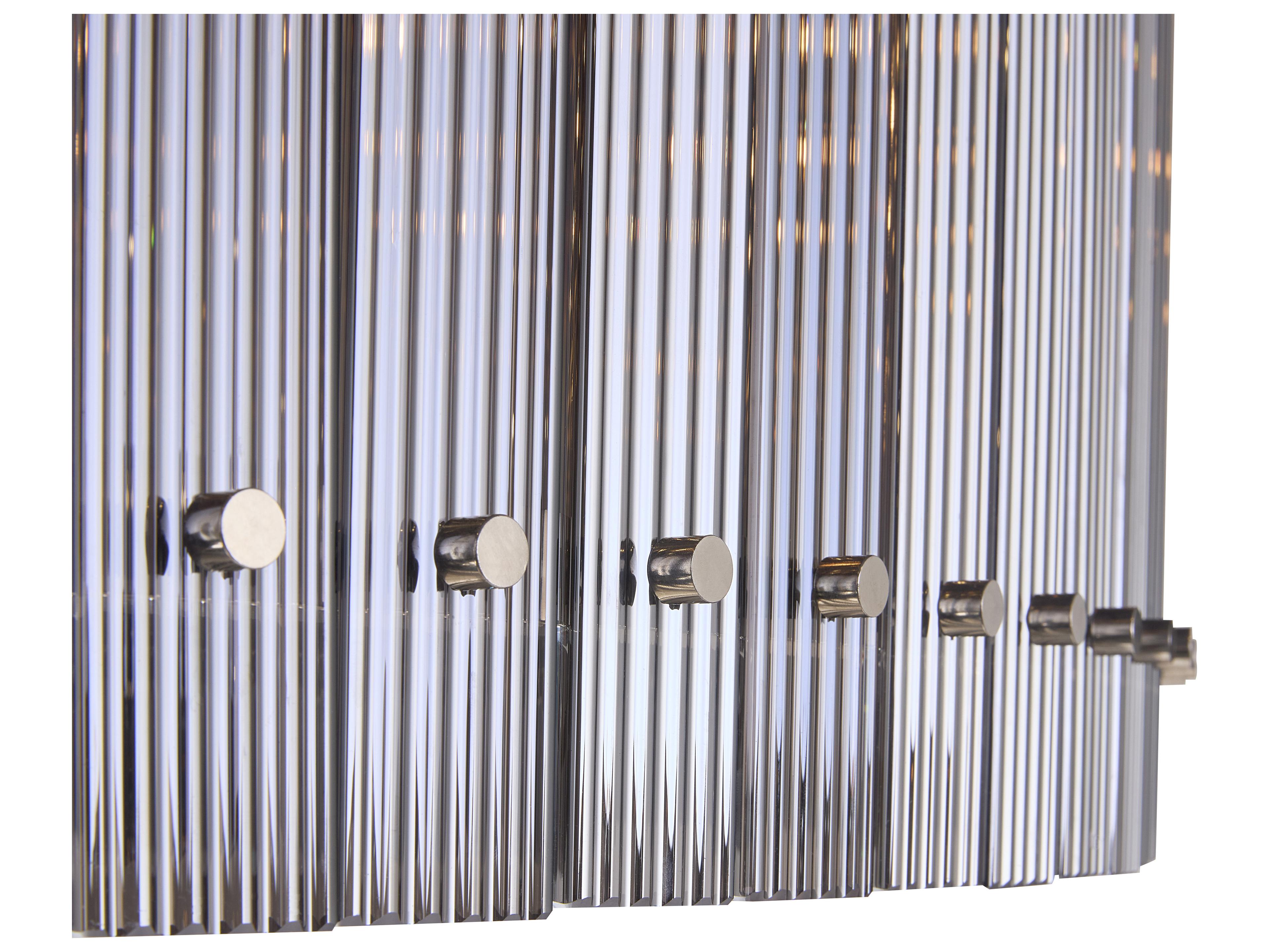 Sunpan Kore 36-Light Nickel Smoke Grey Drum Chandelier