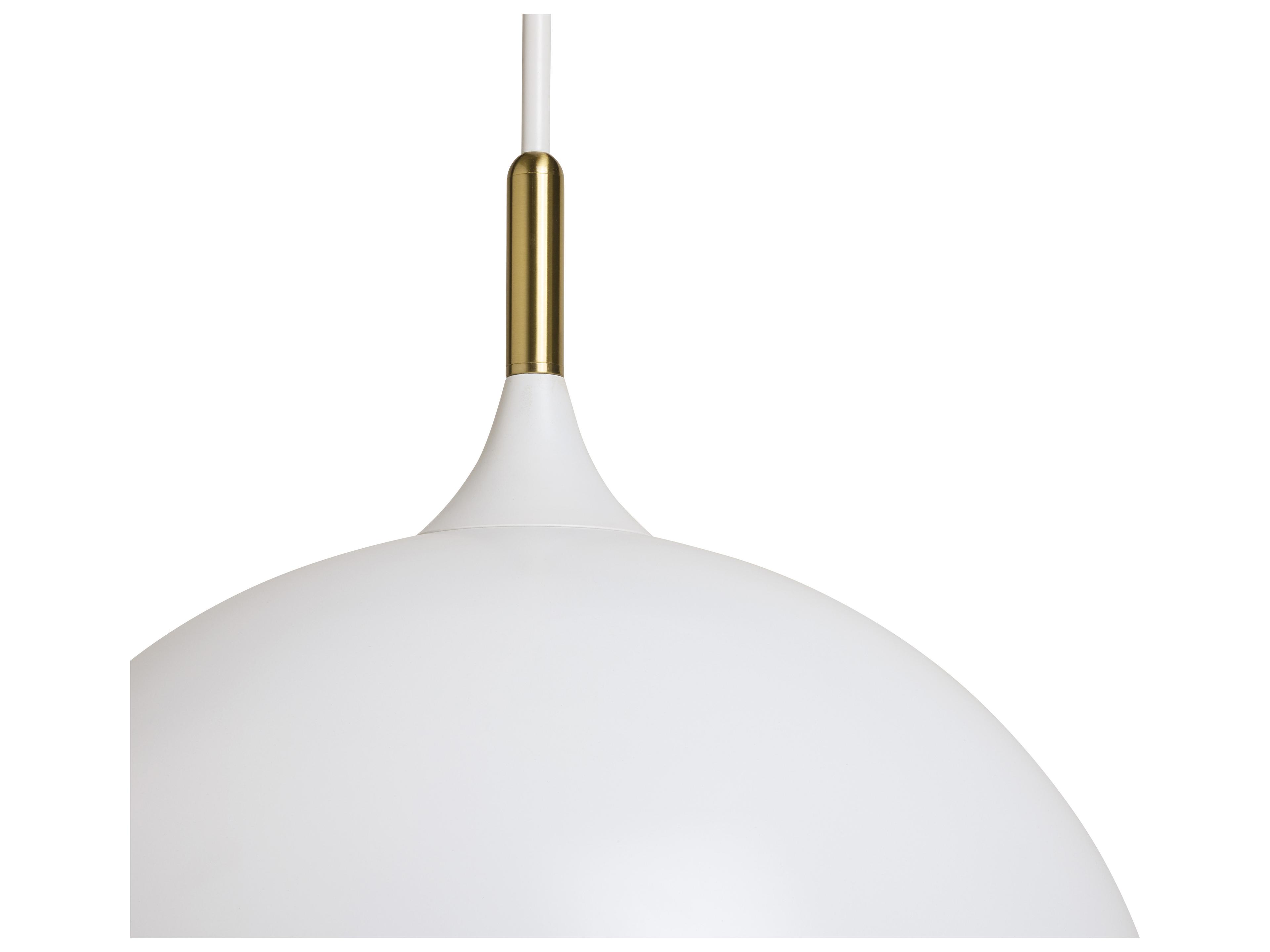 Sunpan Lohn 1-Light Matte White Dome Pendant