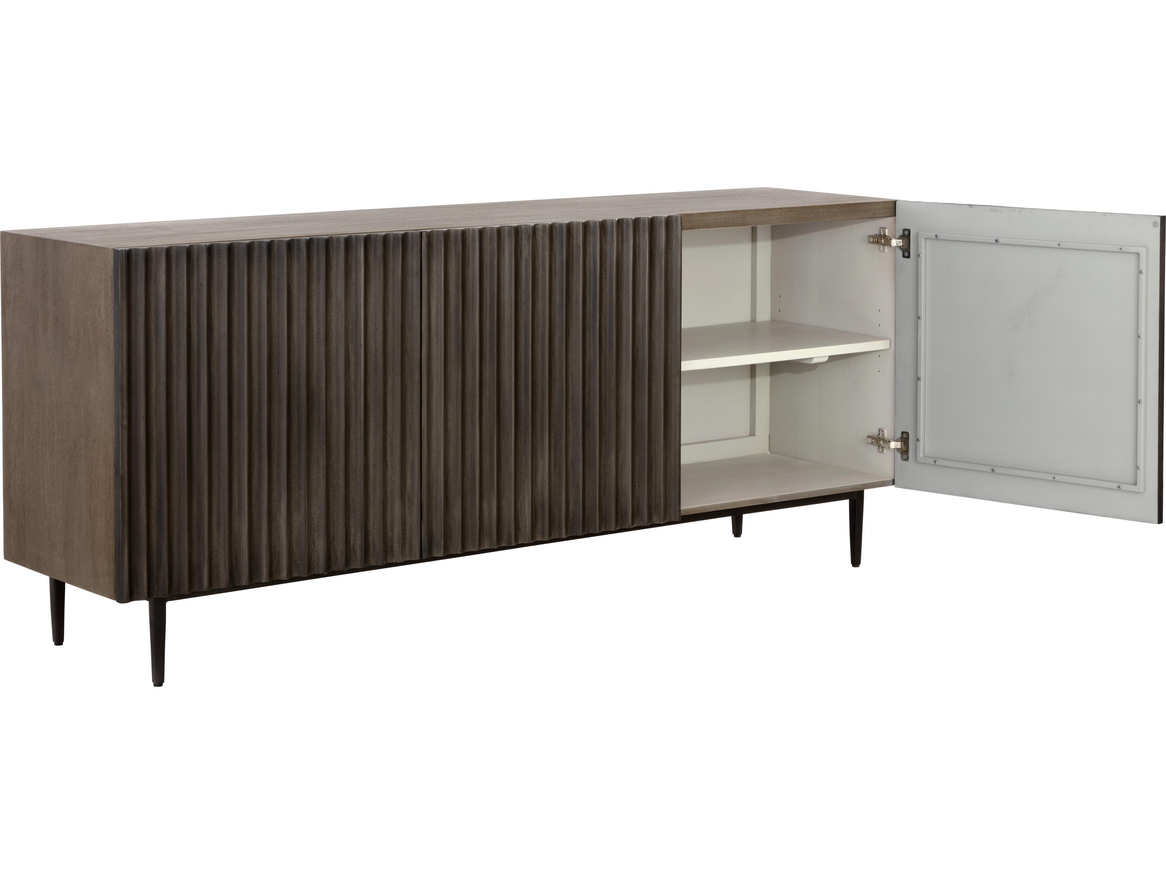 Sunpan Carlin 72" Mango Wood Taupe Antique Bronze Sideboard