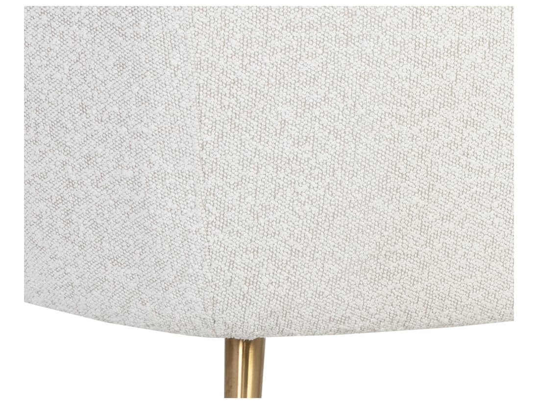 Sunpan Amara White Fabric Accent Chair