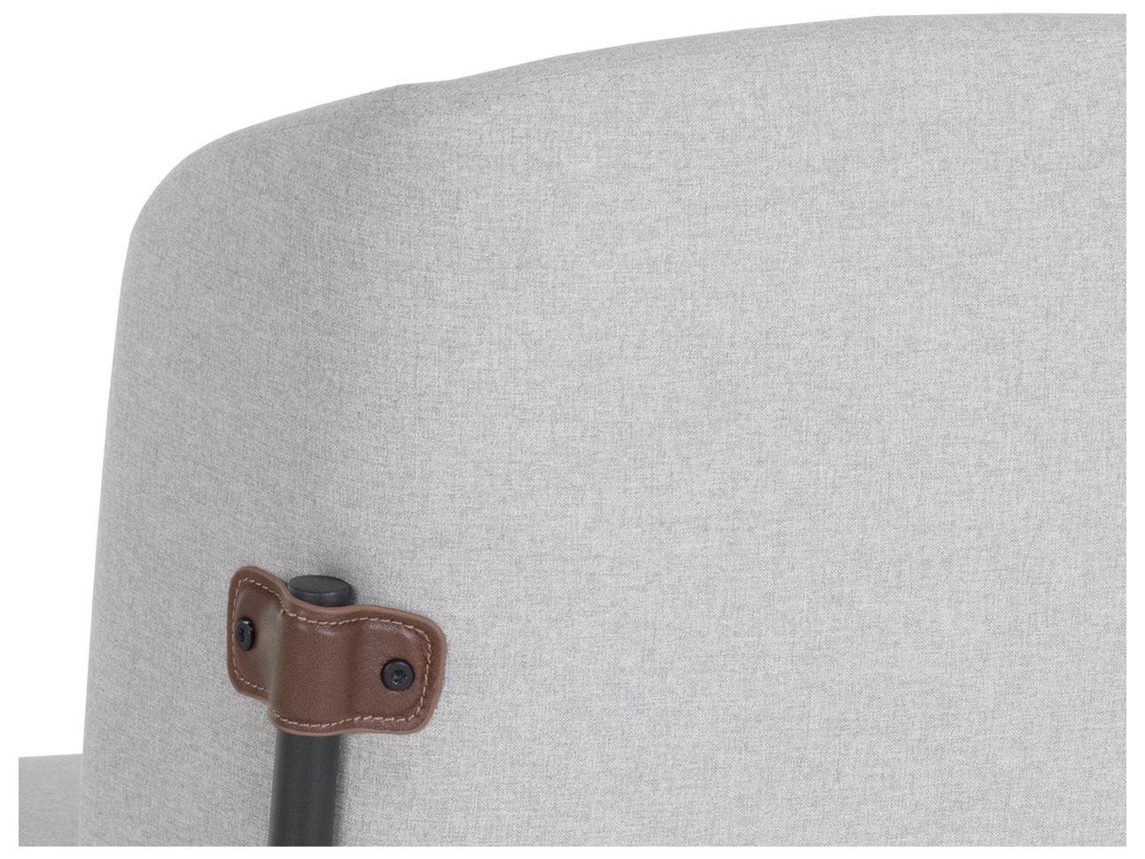 Sunpan Pearce Light Grey Bravo Cognac Upholstered Counter Stool