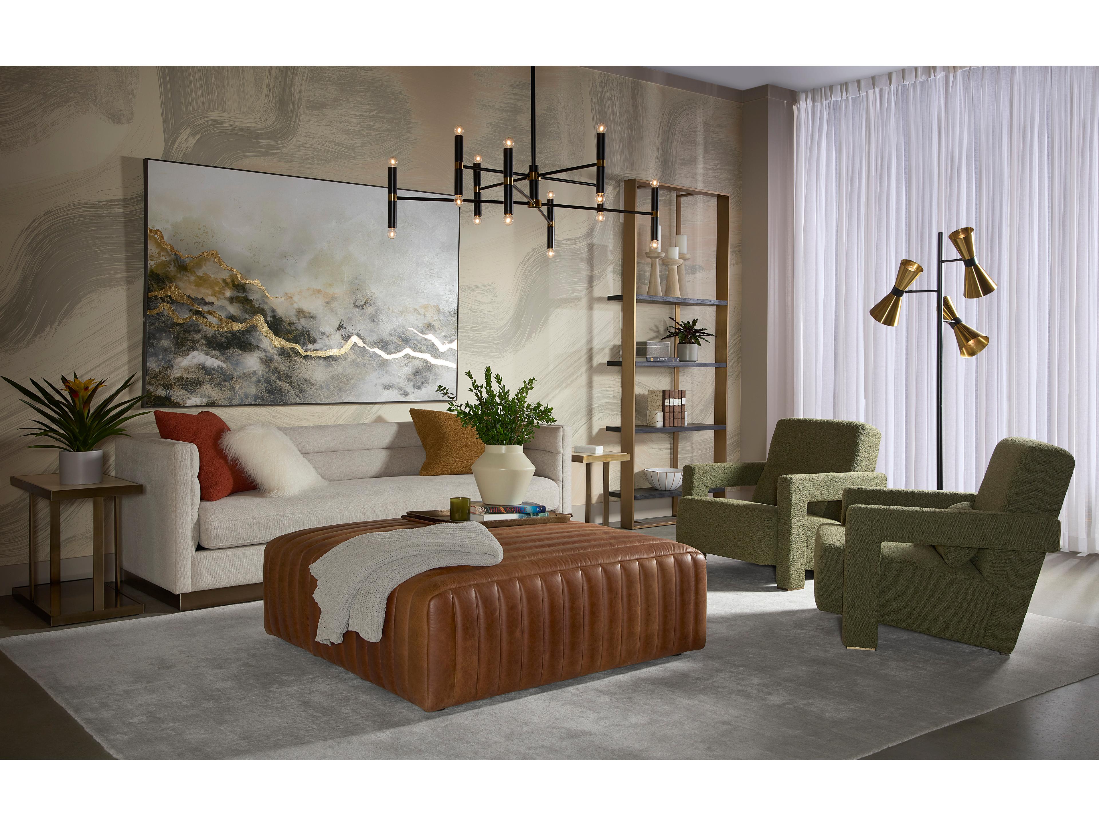 Sunpan Talbot Belfast Oatmeal White Upholstered Sofa