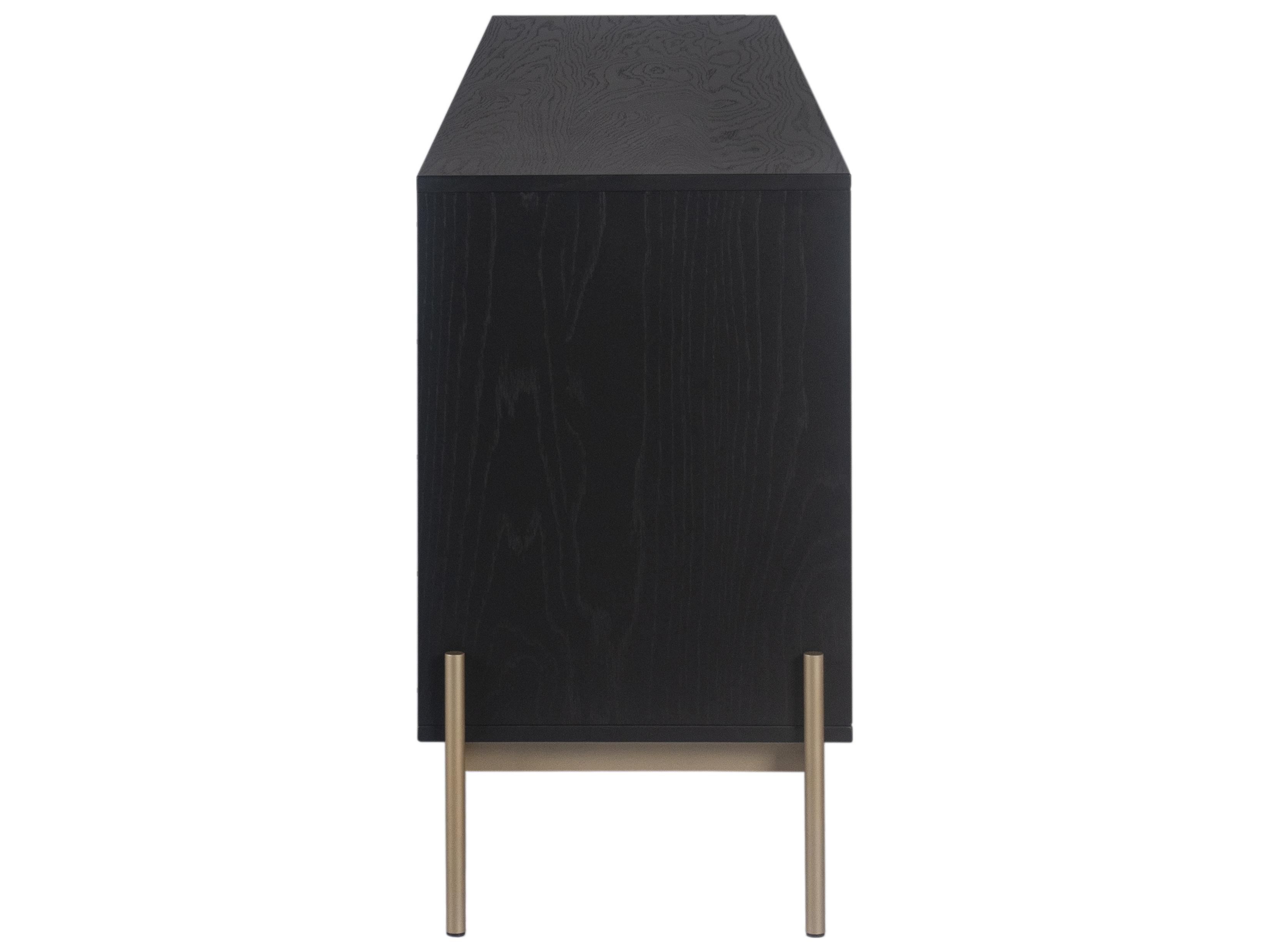 Sunpan Artezia 71" Oak Wood Black Sideboard