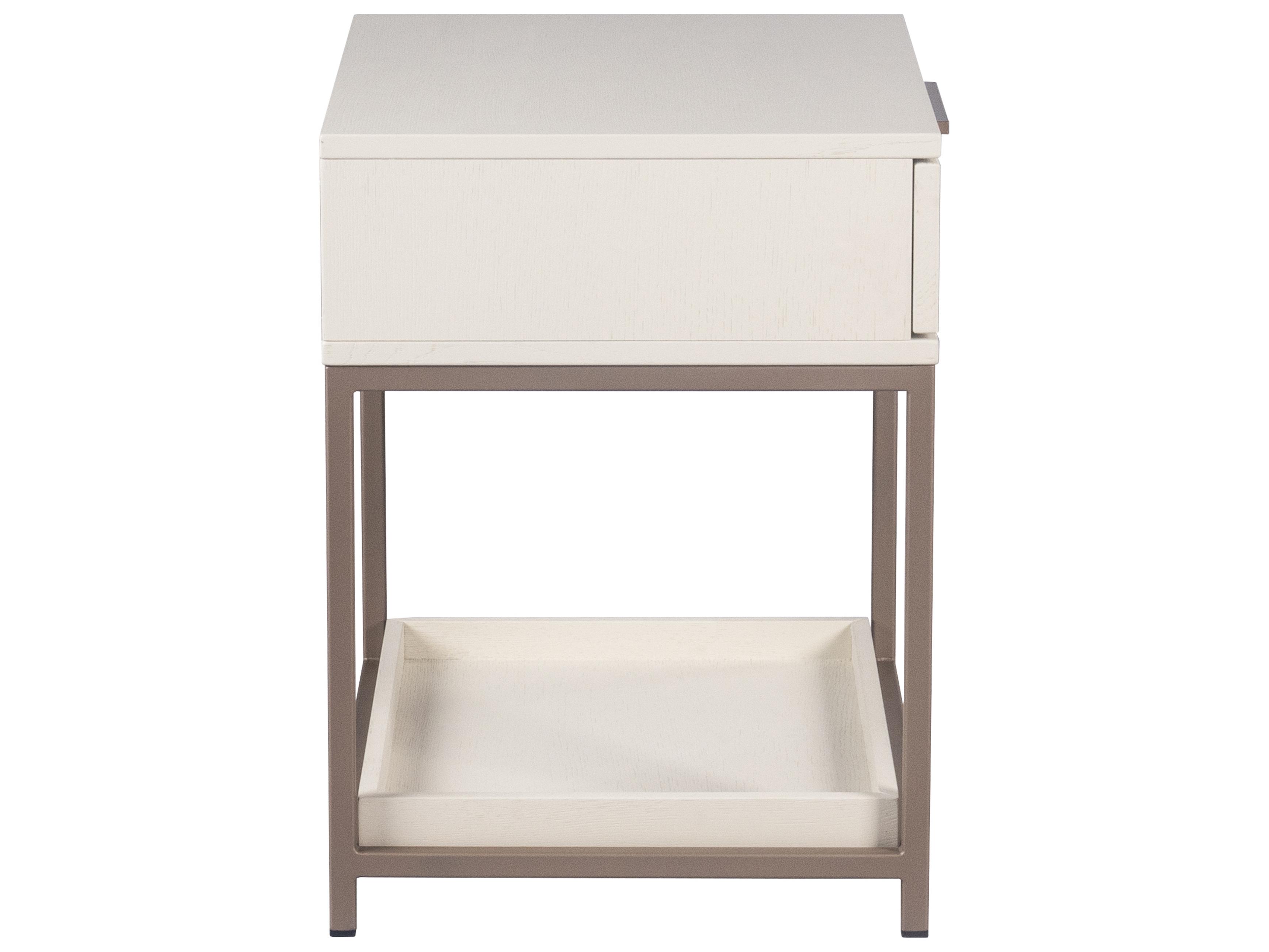Sunpan Rebel 1-Drawer Cream Champagne Gold Nightstand