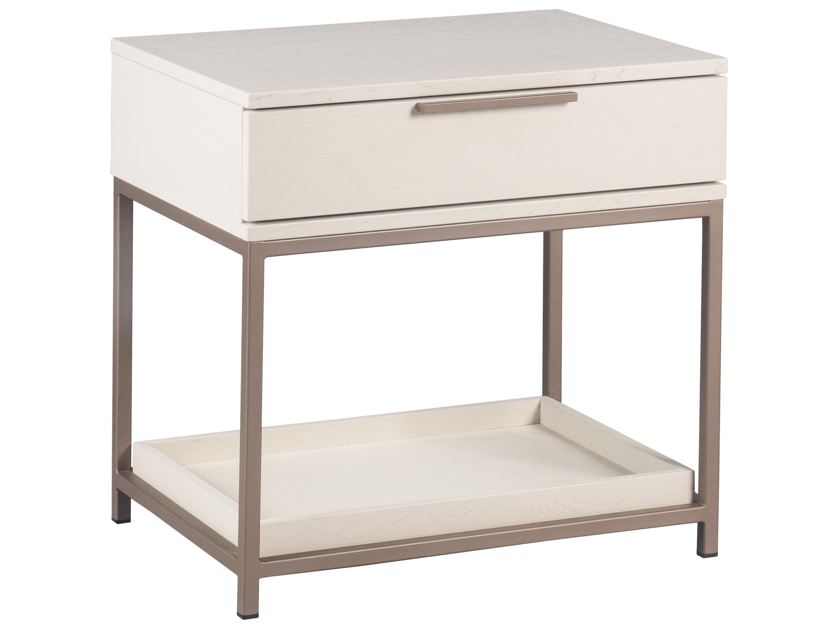 Sunpan Rebel 1-Drawer Cream Champagne Gold Nightstand
