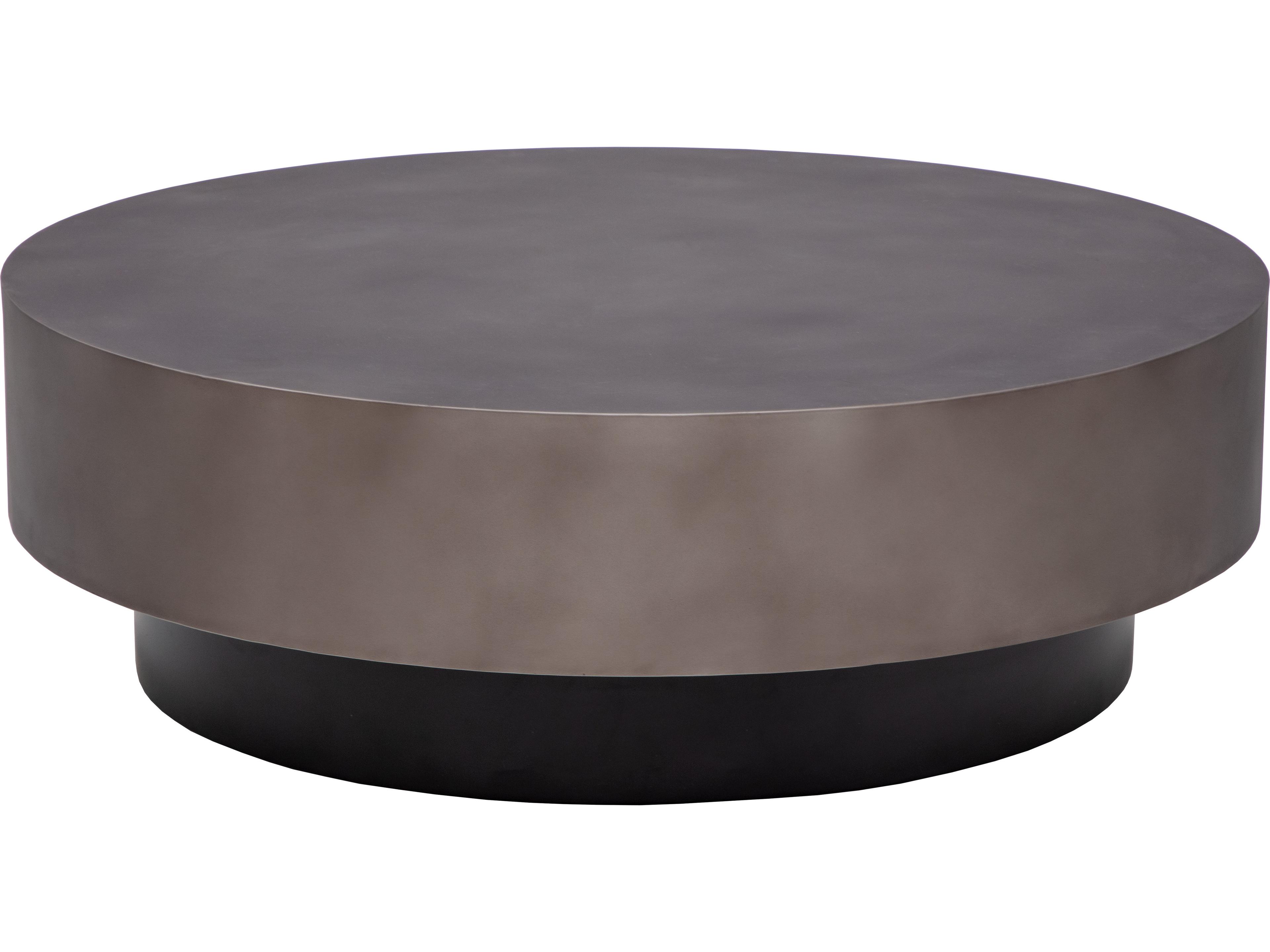 Sunpan Bernaby Round Gunmetal Black Coffee Table