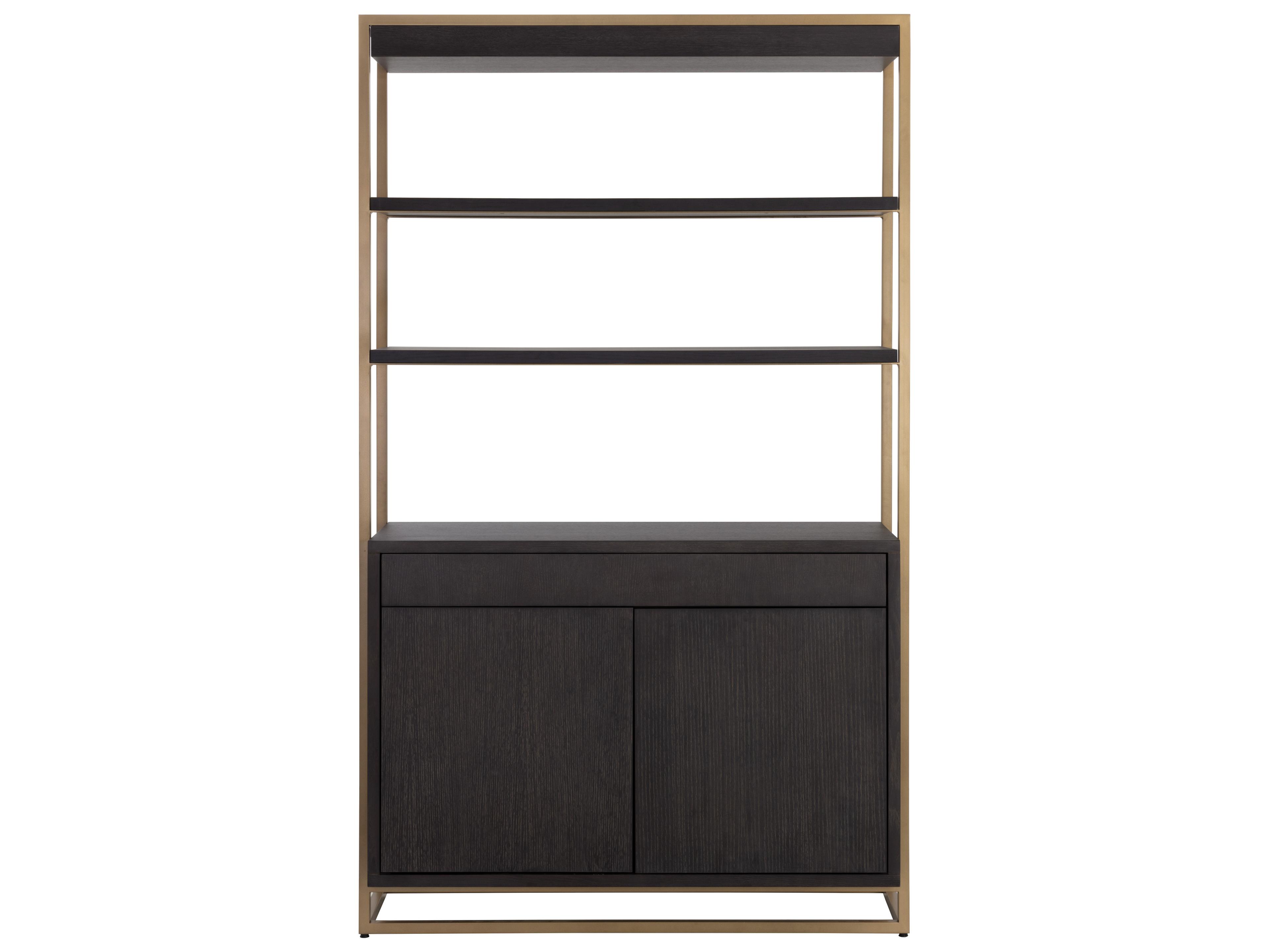 Sunpan Baldessara Grey Rustic Bronze Bookcase