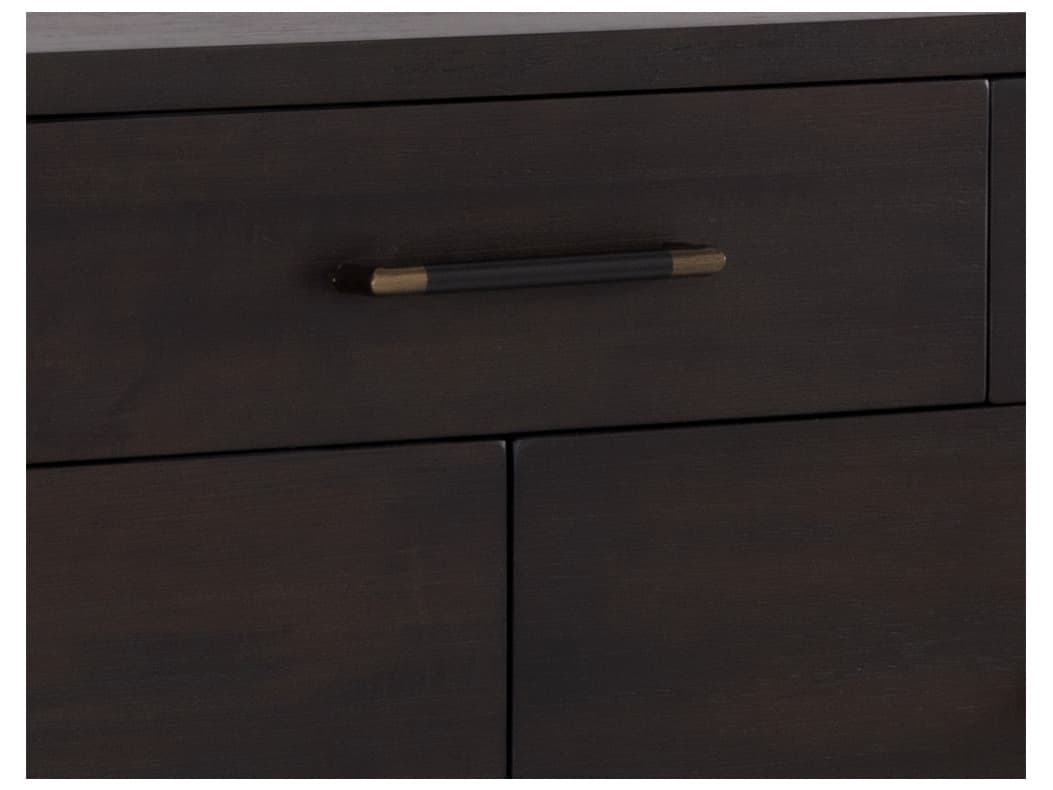 Sunpan Weldrick 7-Drawers Black Acacia Wood Double Dresser