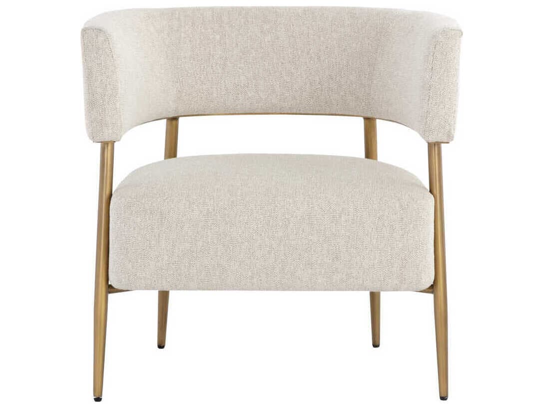Sunpan Maestro Beige Fabric Accent Chair
