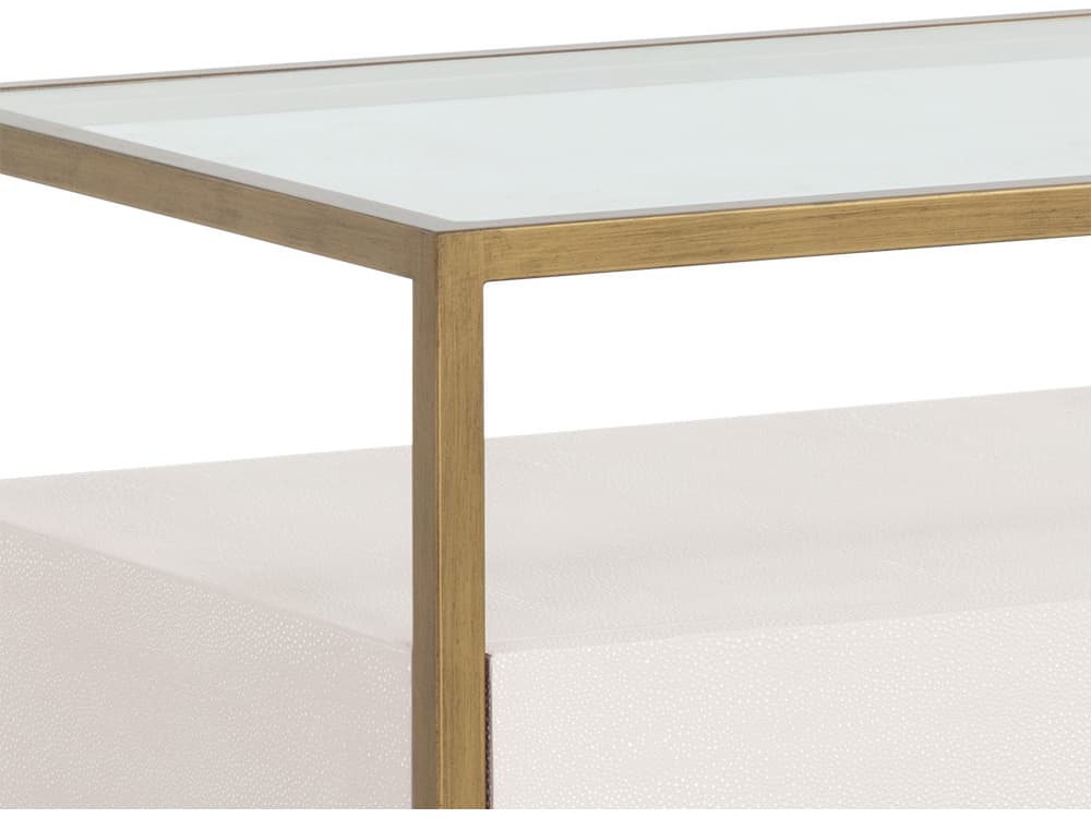 Sunpan Venice 1-Drawer Gold Nightstand