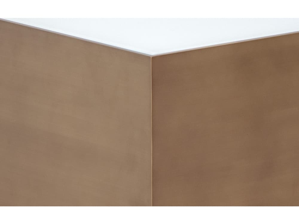 Sunpan Shiloh Square Glass White Black Coffee Table