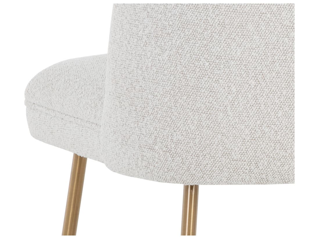 Sunpan Kelty Gold Copenhagen White Upholstered Counter Stool