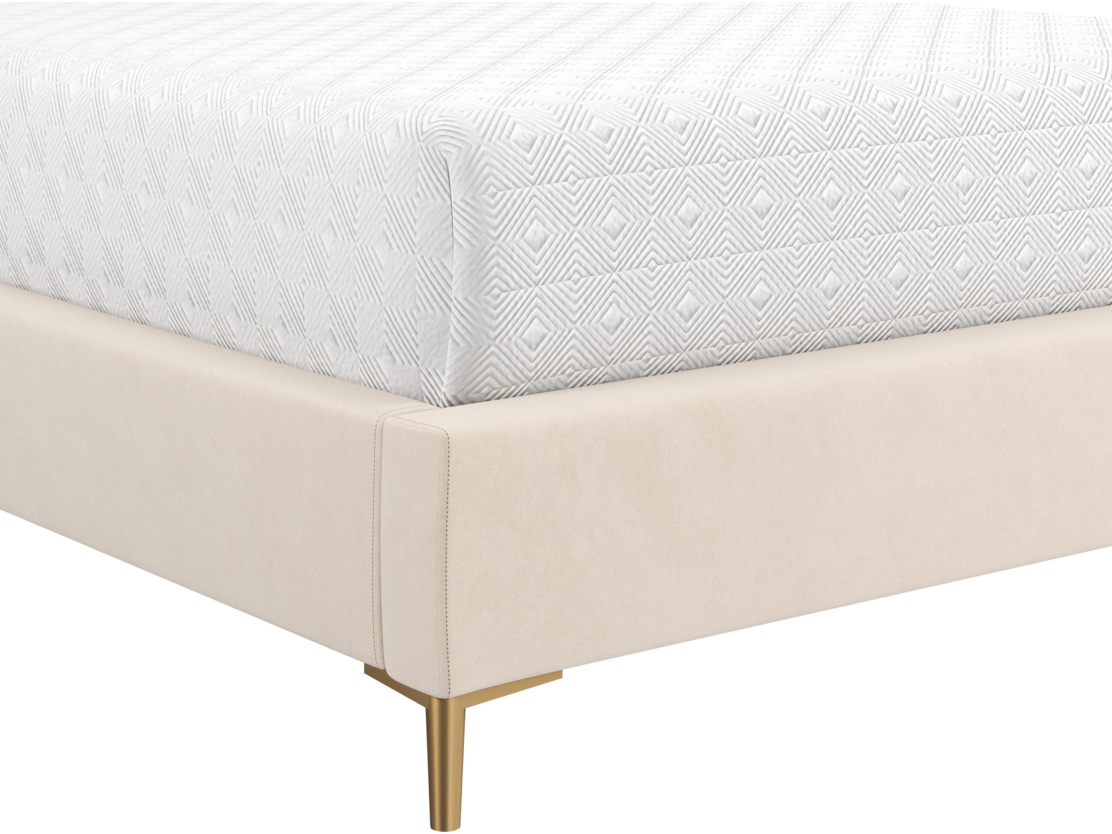 Sunpan Harris Casablanca Cloud Beige Upholstered King Platform Bed