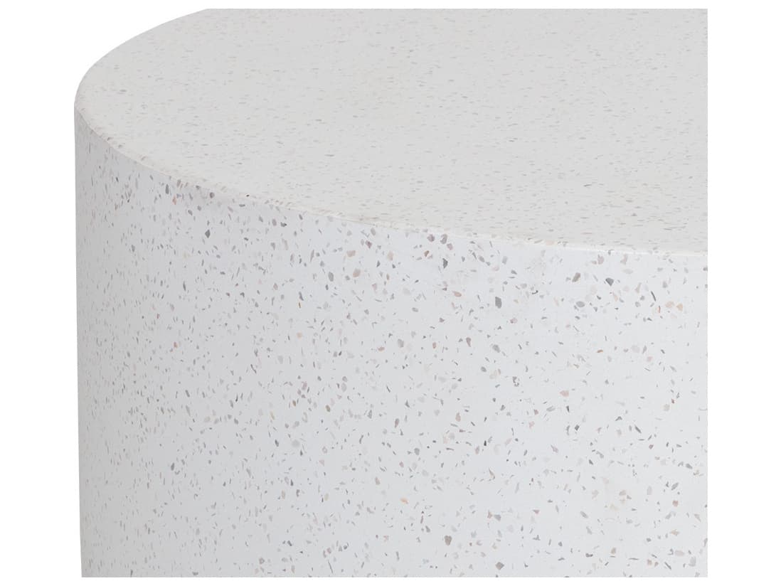 Sunpan Rubin Round Concrete Terrazzo Coffee Table