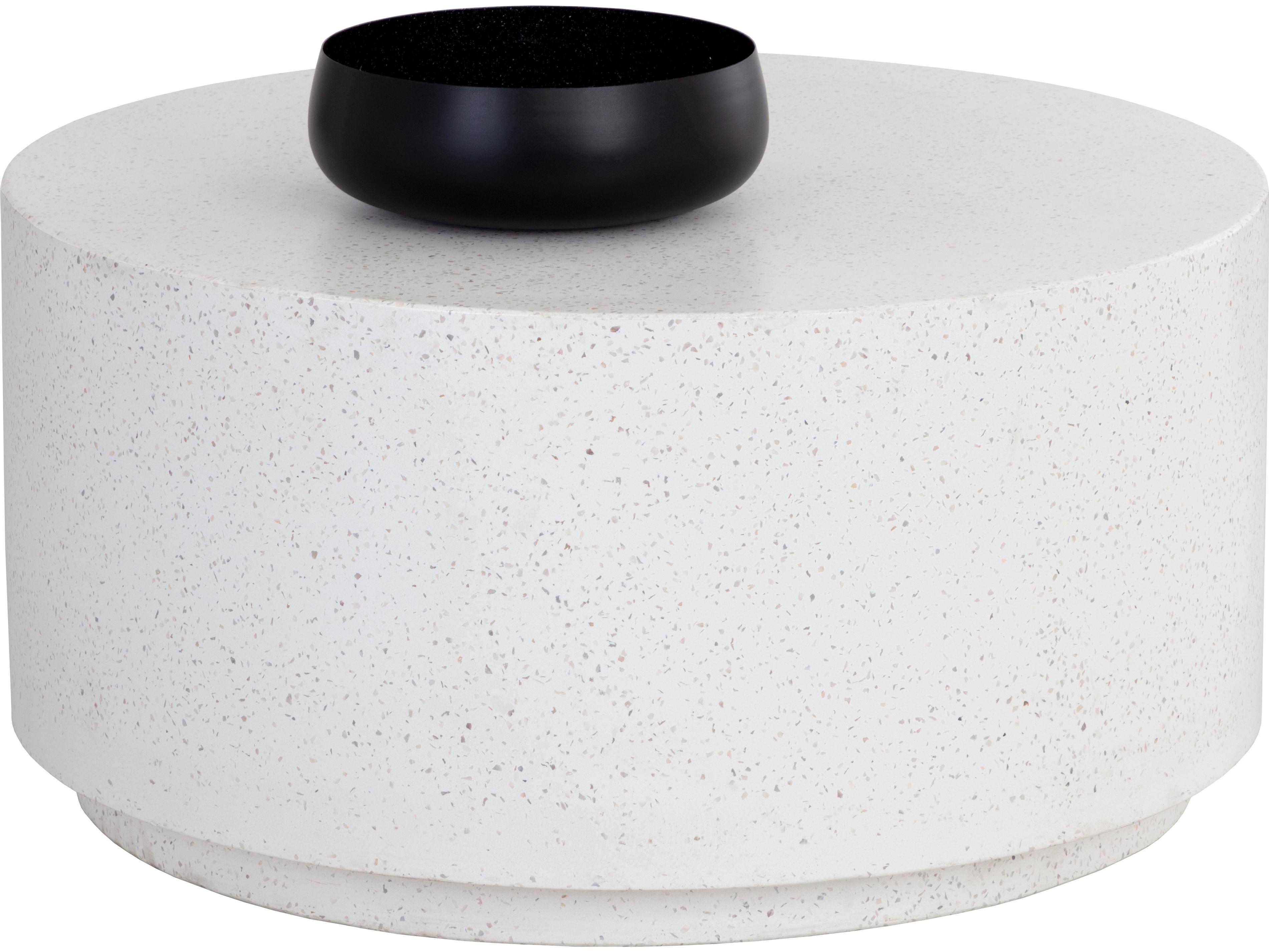 Sunpan Rubin Round Concrete Terrazzo Coffee Table