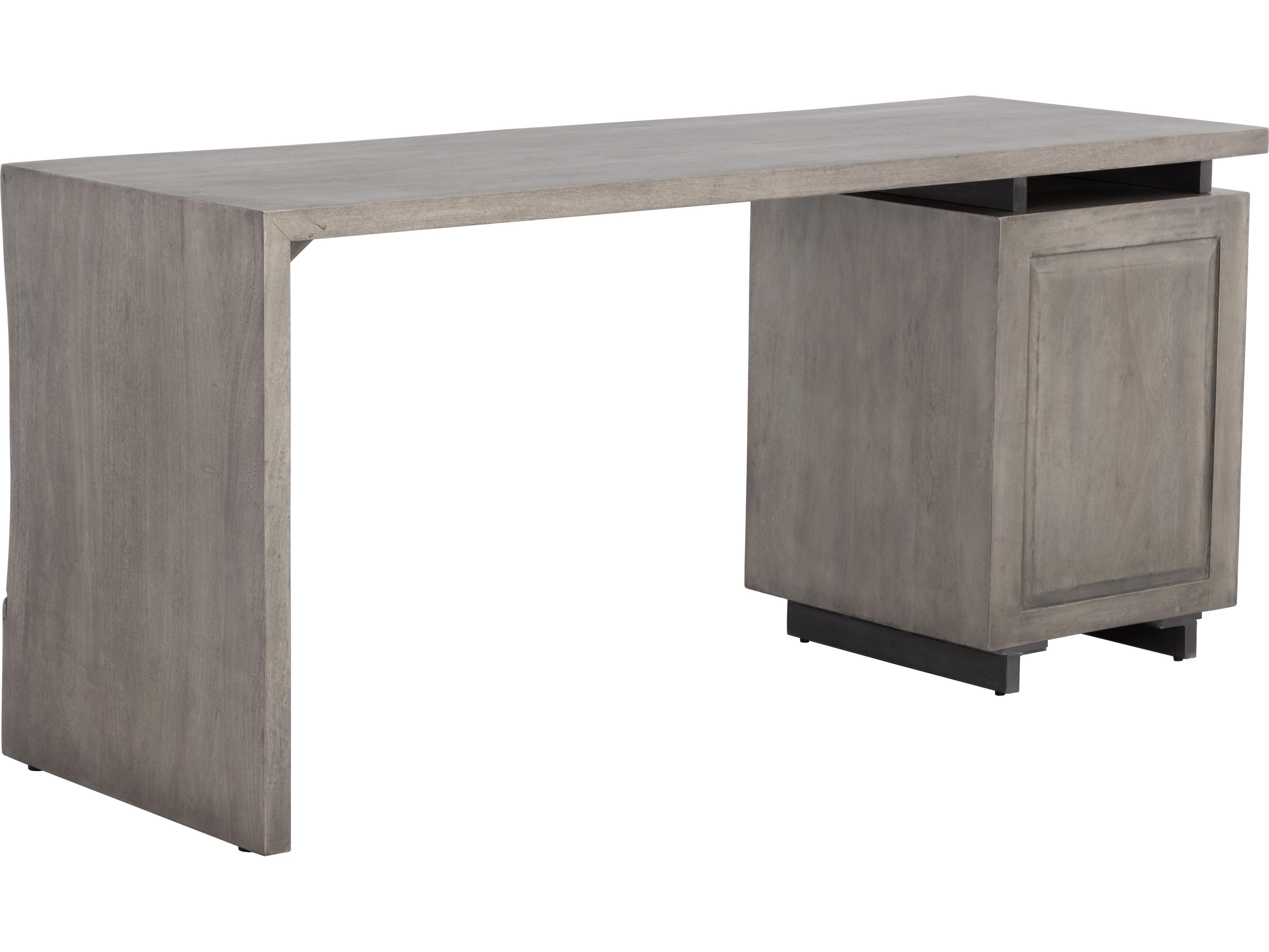 Sunpan Lewis Grey Acacia Wood Secretary Desk