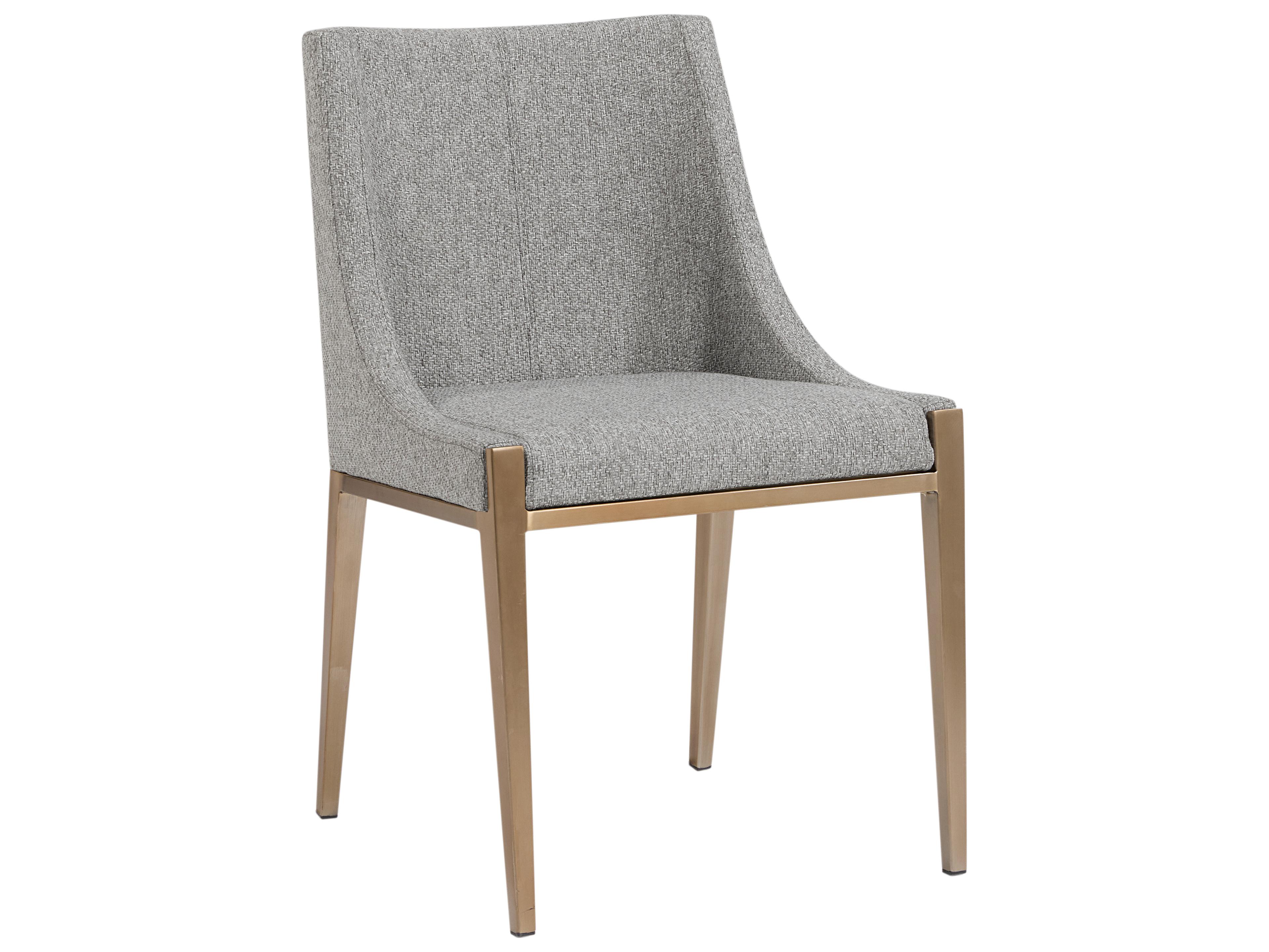 Sunpan Dionne Gray Upholstered Side Dining Chair