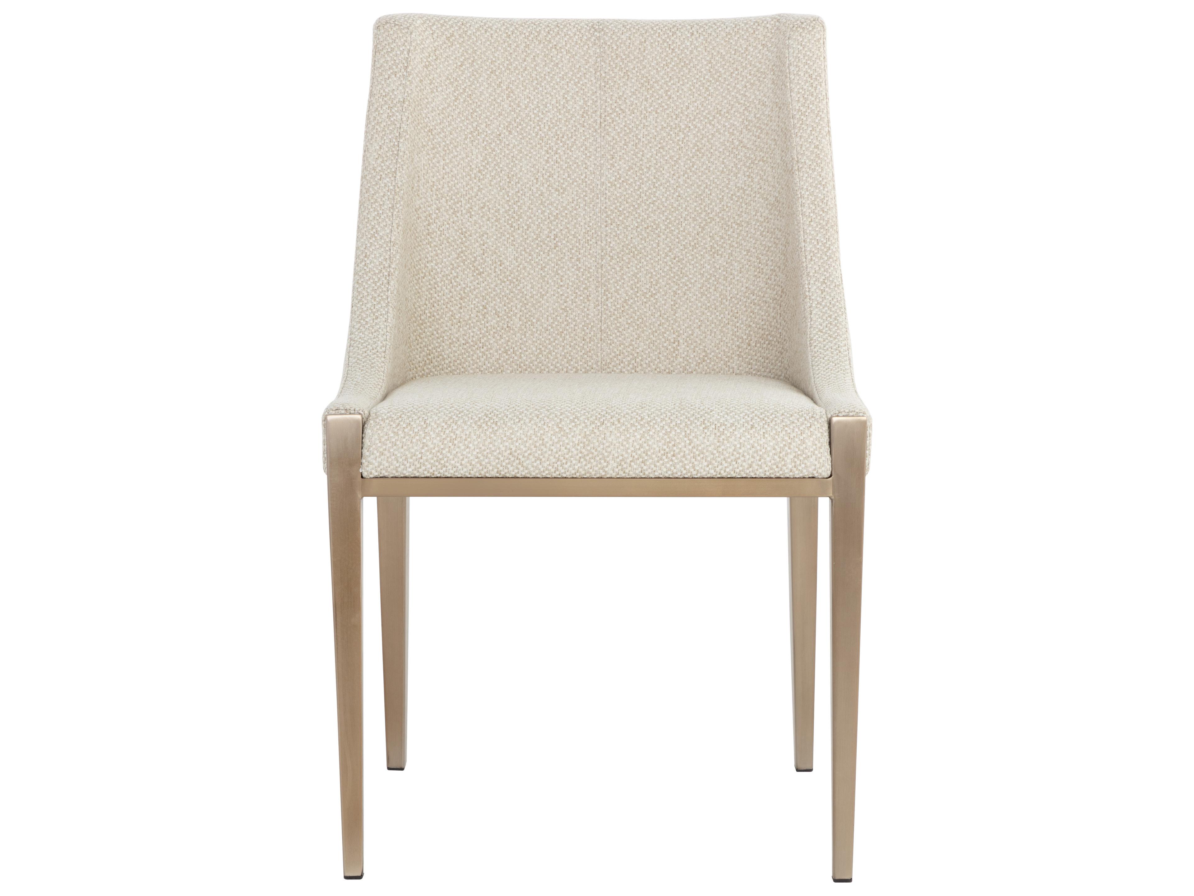 Sunpan Dionne Beige Upholstered Side Dining Chair