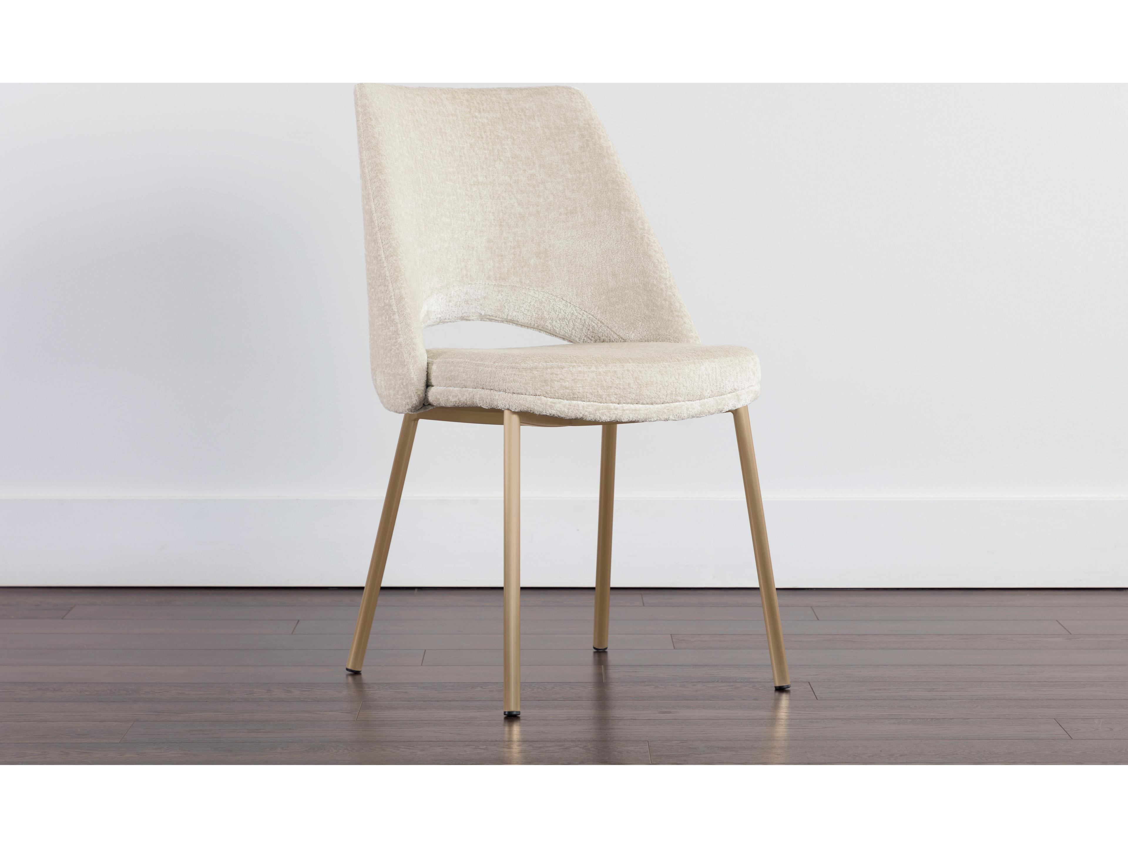 Sunpan Radella Beige Upholstered Side Dining Chair