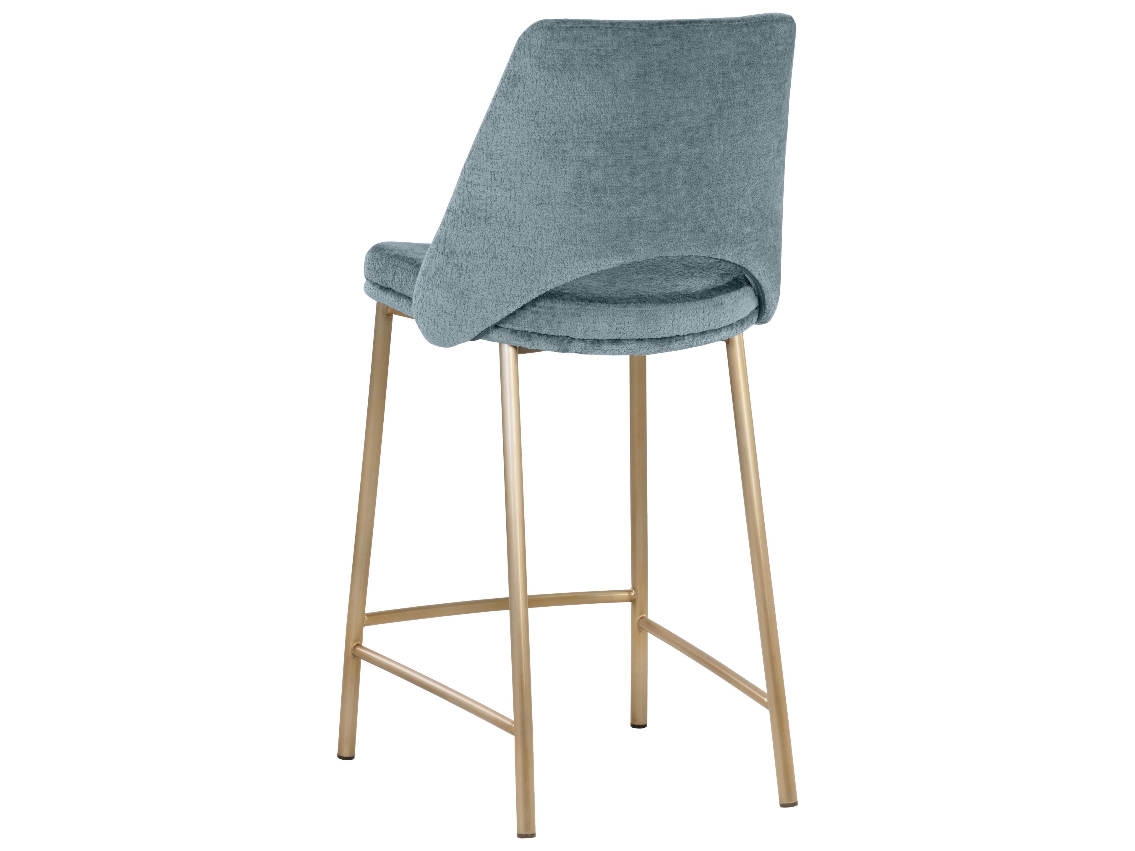 Sunpan Radella Bergen French Blue Upholstered Counter Stool