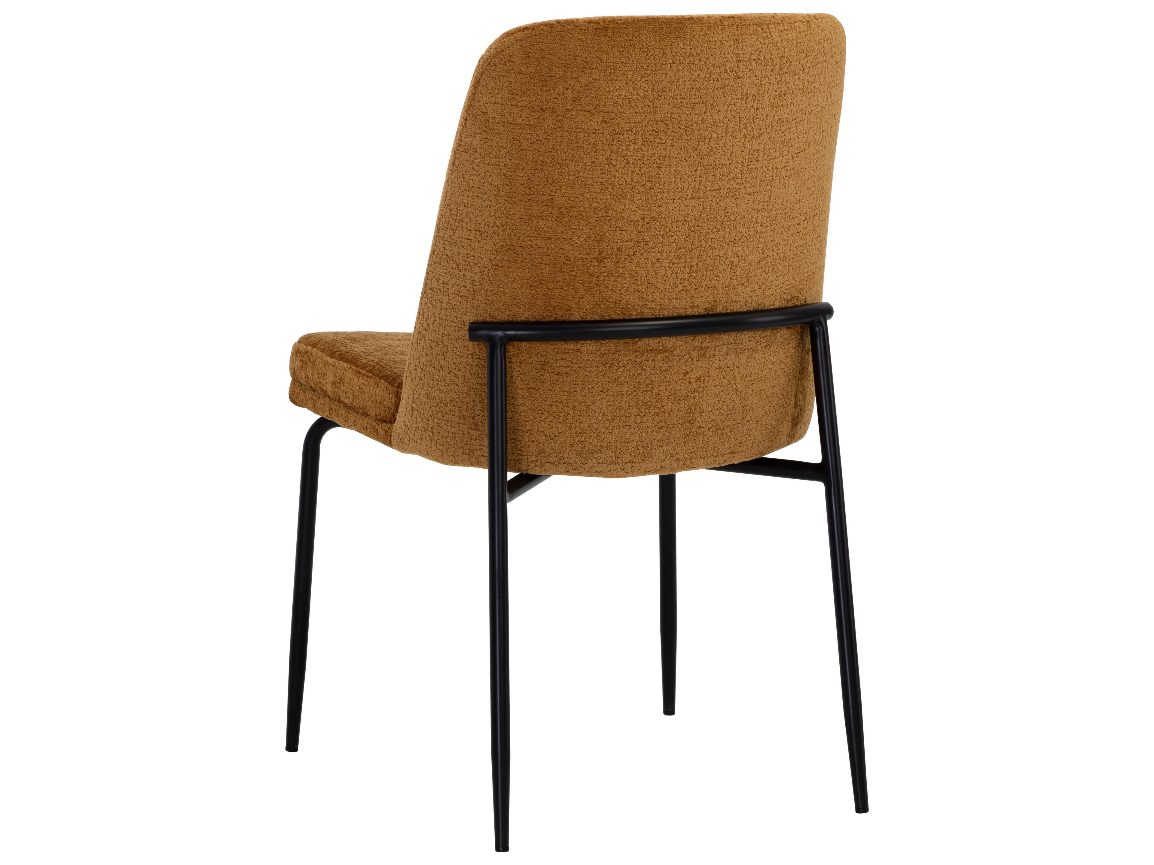 Sunpan Zeke Brown Upholstered Side Dining Chair