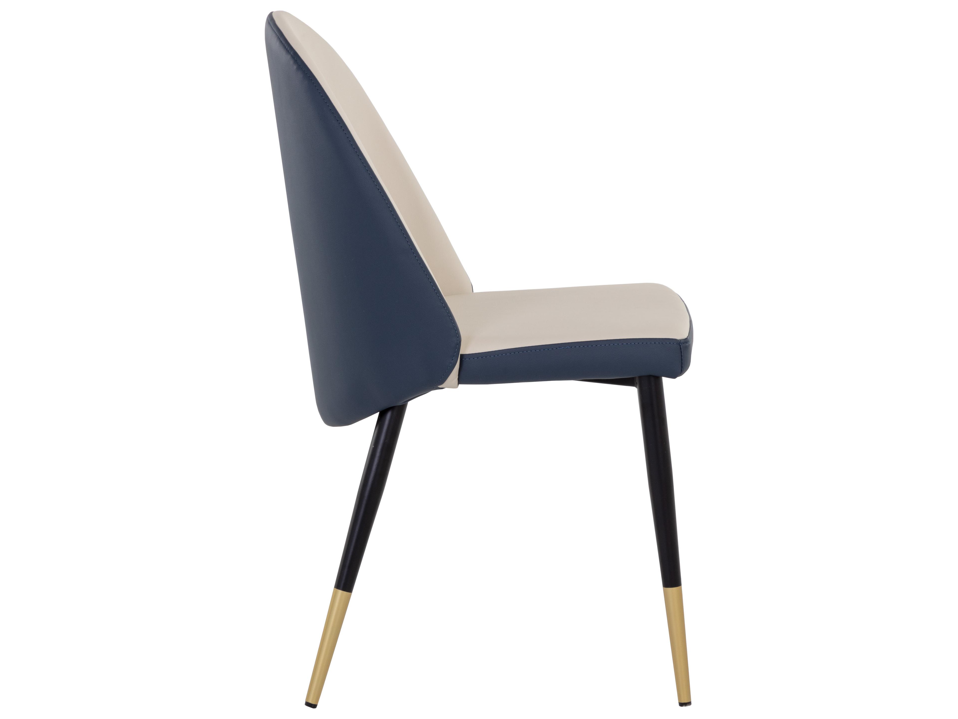 Sunpan Kline Beige Faux Leather Armless Dining Chair