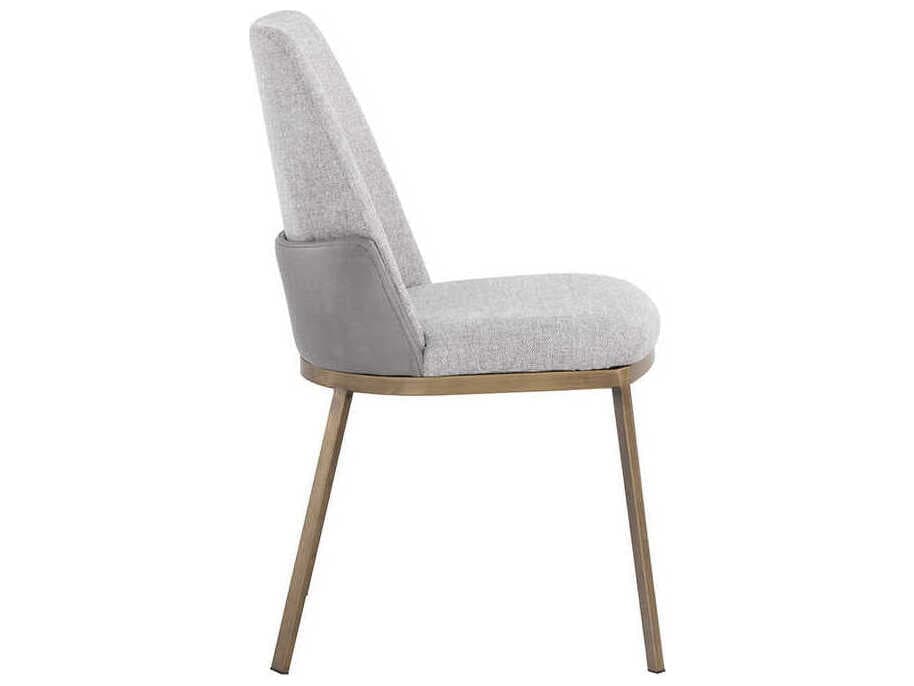 Sunpan Marie Gray Upholstered Side Dining Chair