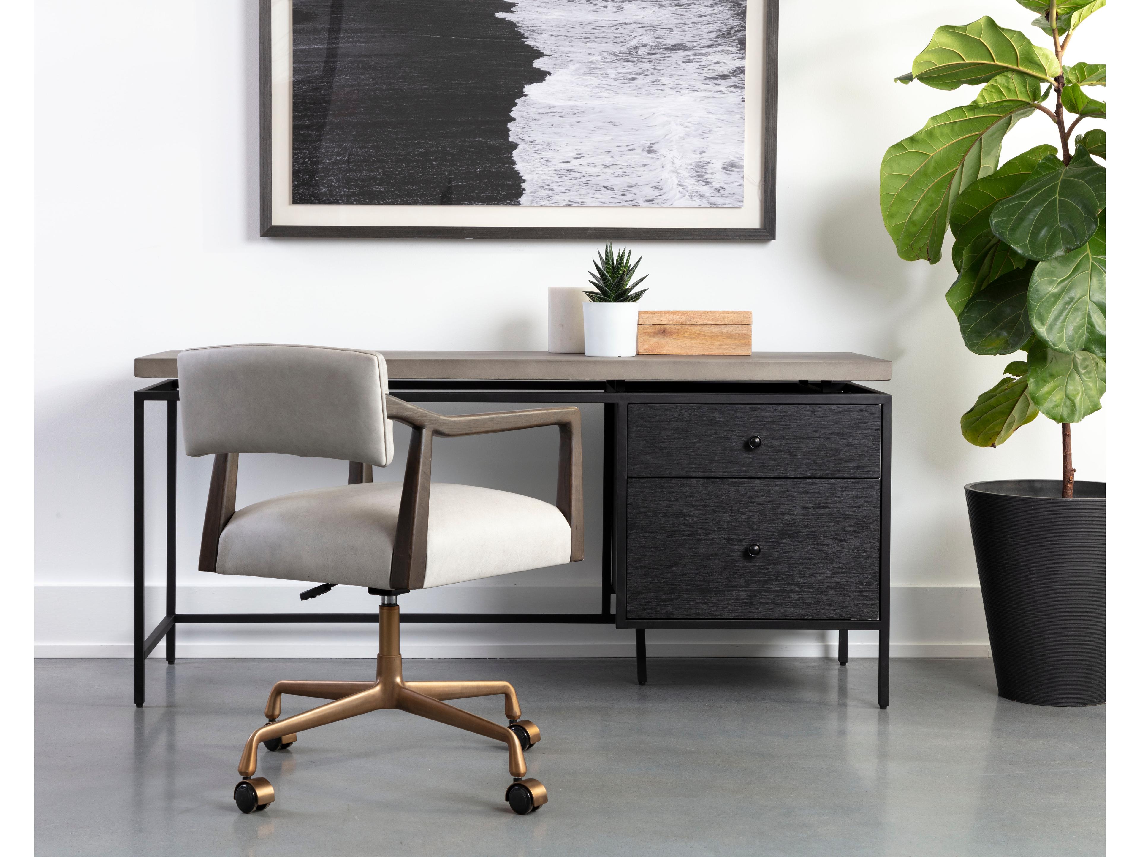 Sunpan Rwood Black Secretary Desk