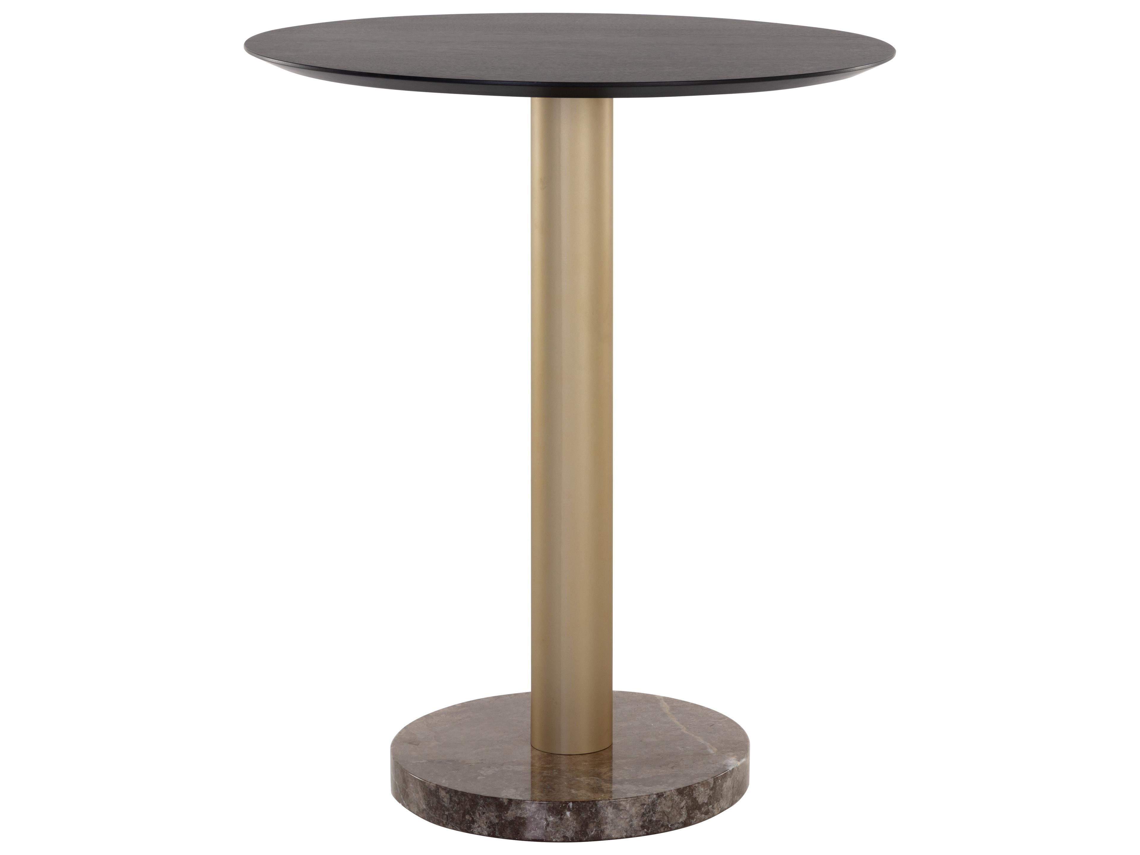 Sunpan Monaco Grey Round Wood Bar Table