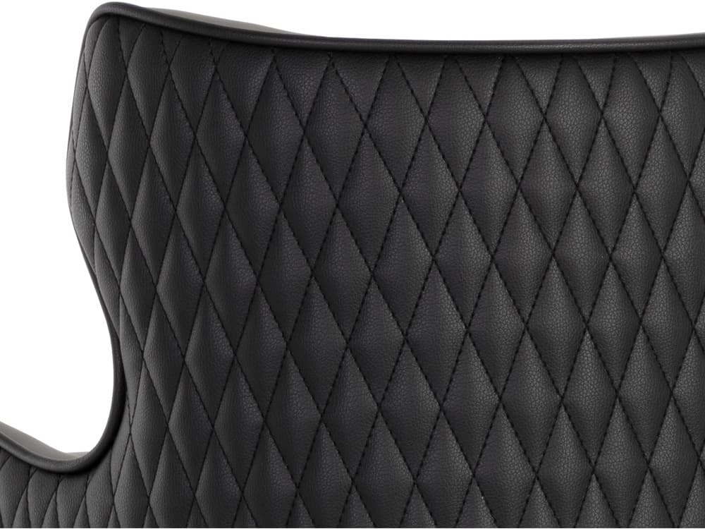 Sunpan Gianni Dillon Stratus Black Faux Leather Counter Stool