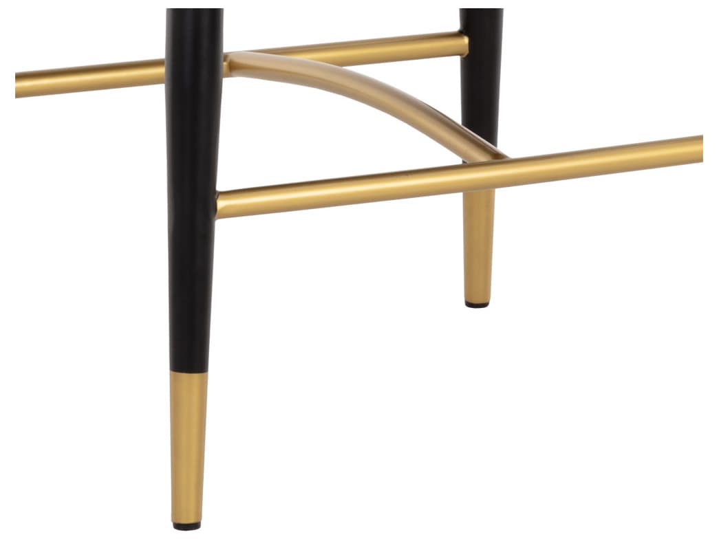 Sunpan Gianni Dillon Stratus Black Faux Leather Counter Stool