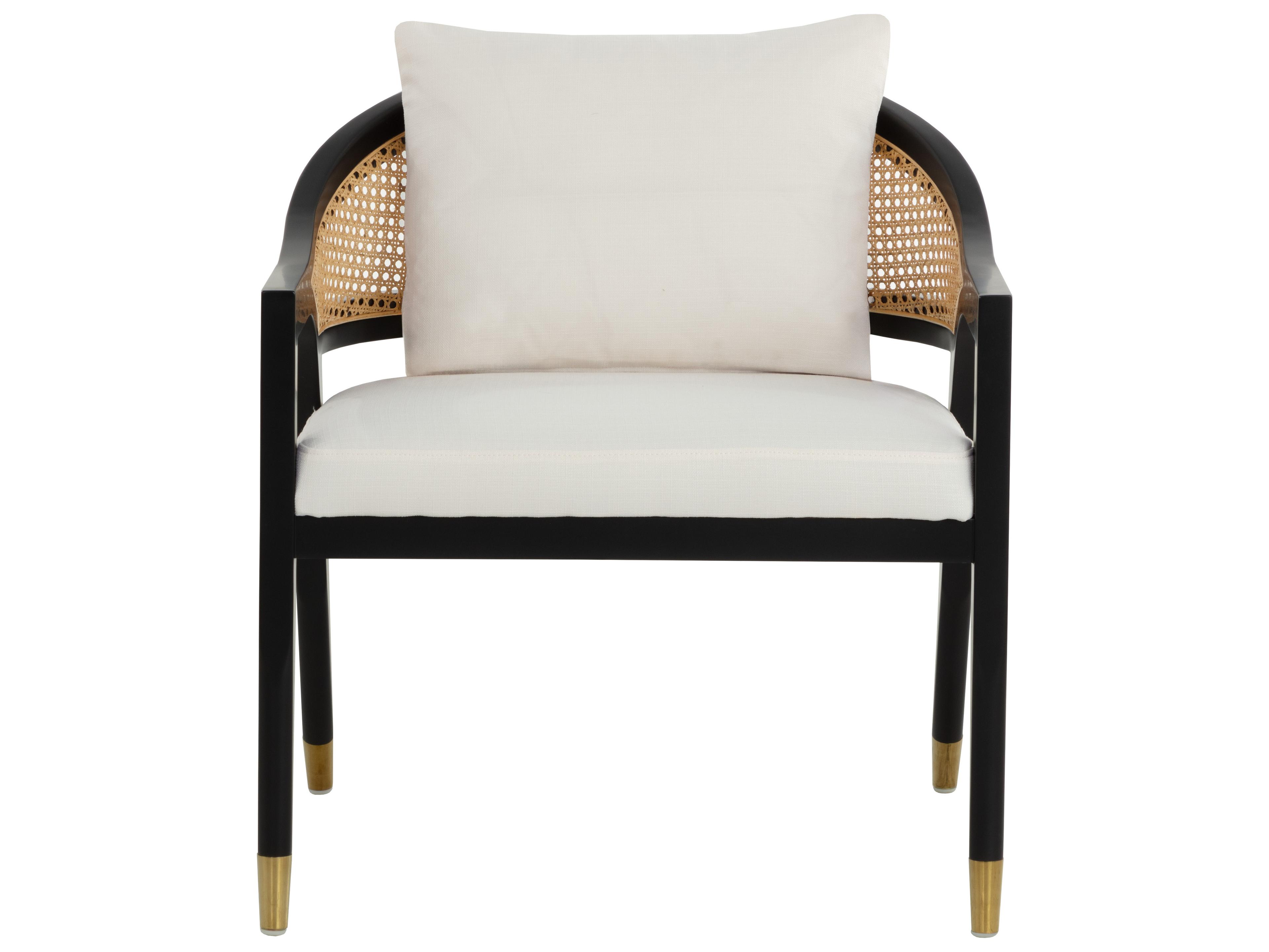 Sunpan Kirsten Black Fabric Accent Chair