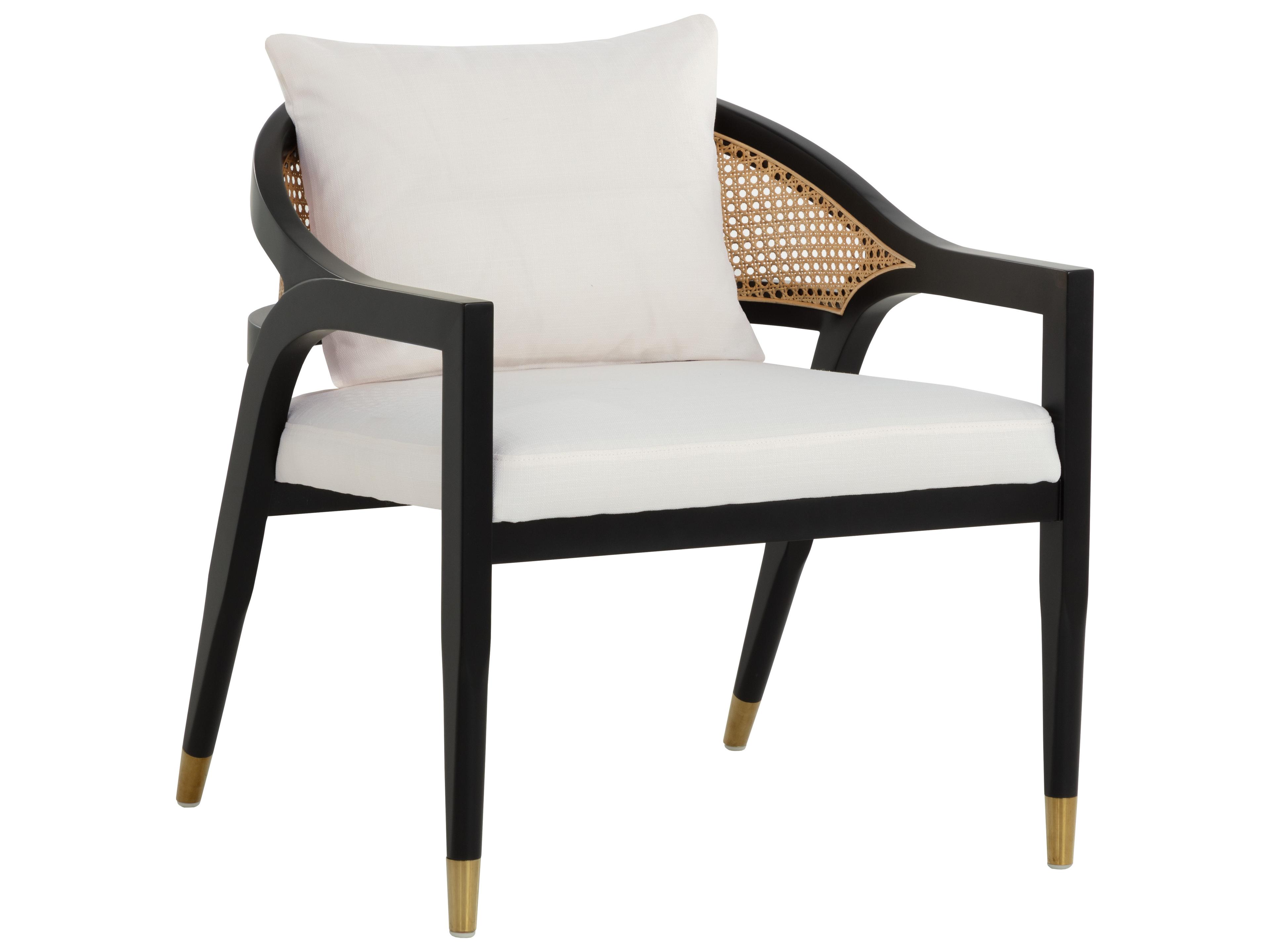 Sunpan Kirsten Black Fabric Accent Chair