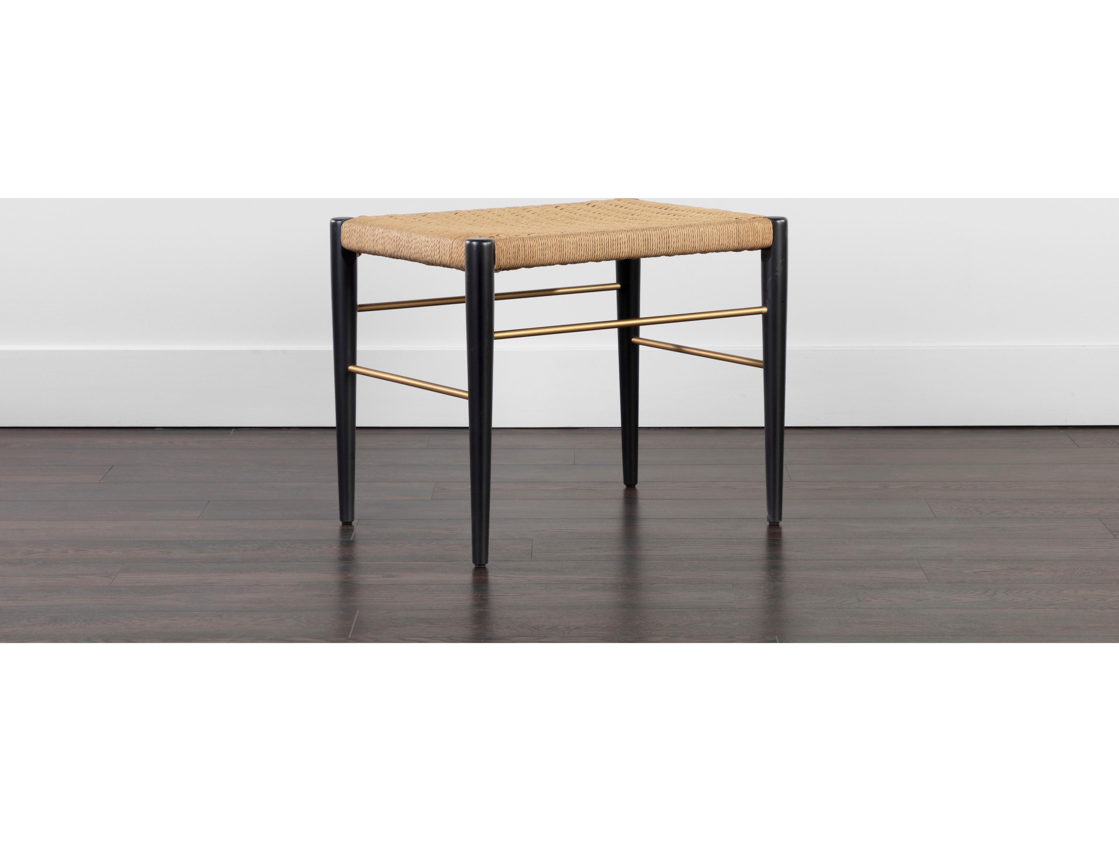 Sunpan Bondi Black Accent Stool