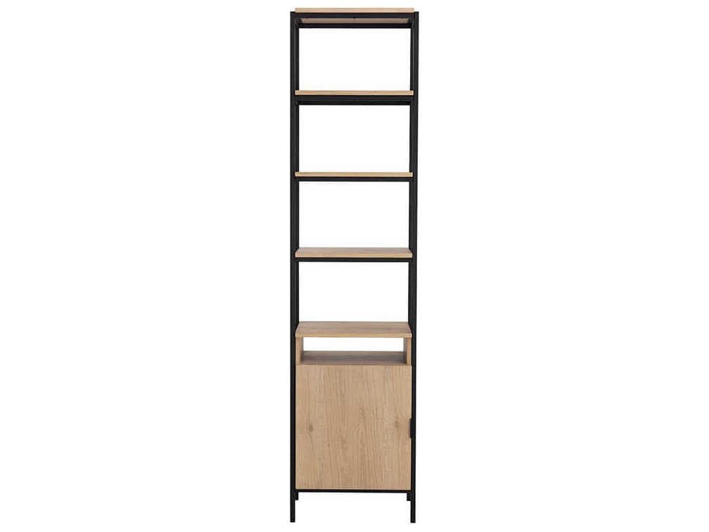 Sunpan Ambrose Rustic Oak Black Bookcase