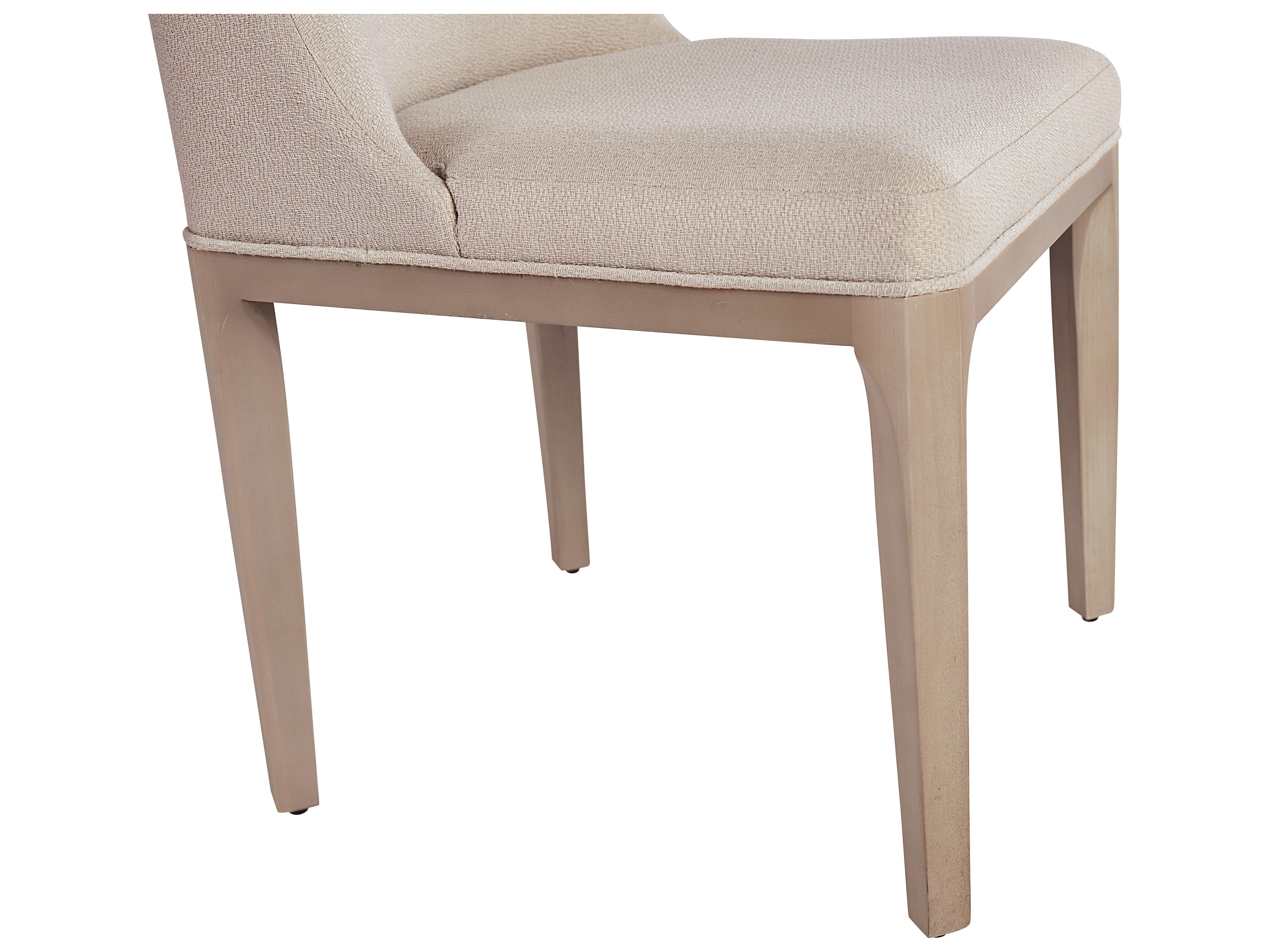 Sunpan Elisa Poplar Wood Beige Upholstered Side Dining Chair
