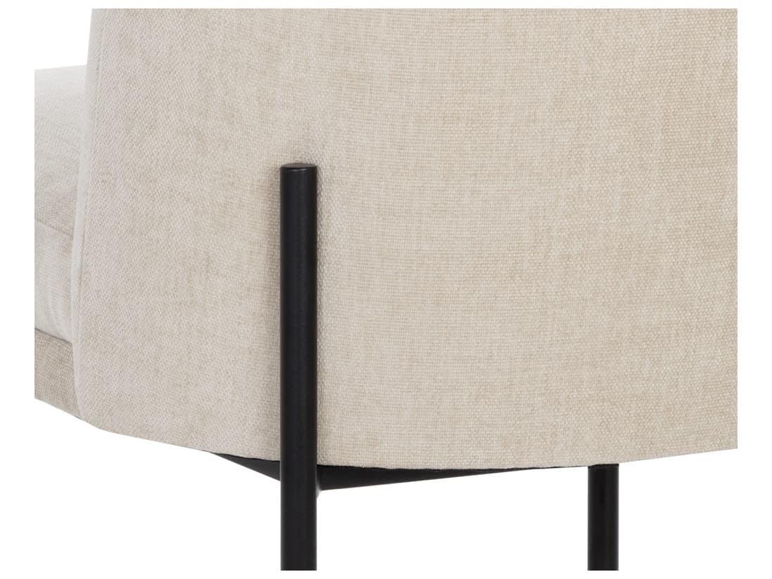 Sunpan Richie White Upholstered Side Dining Chair