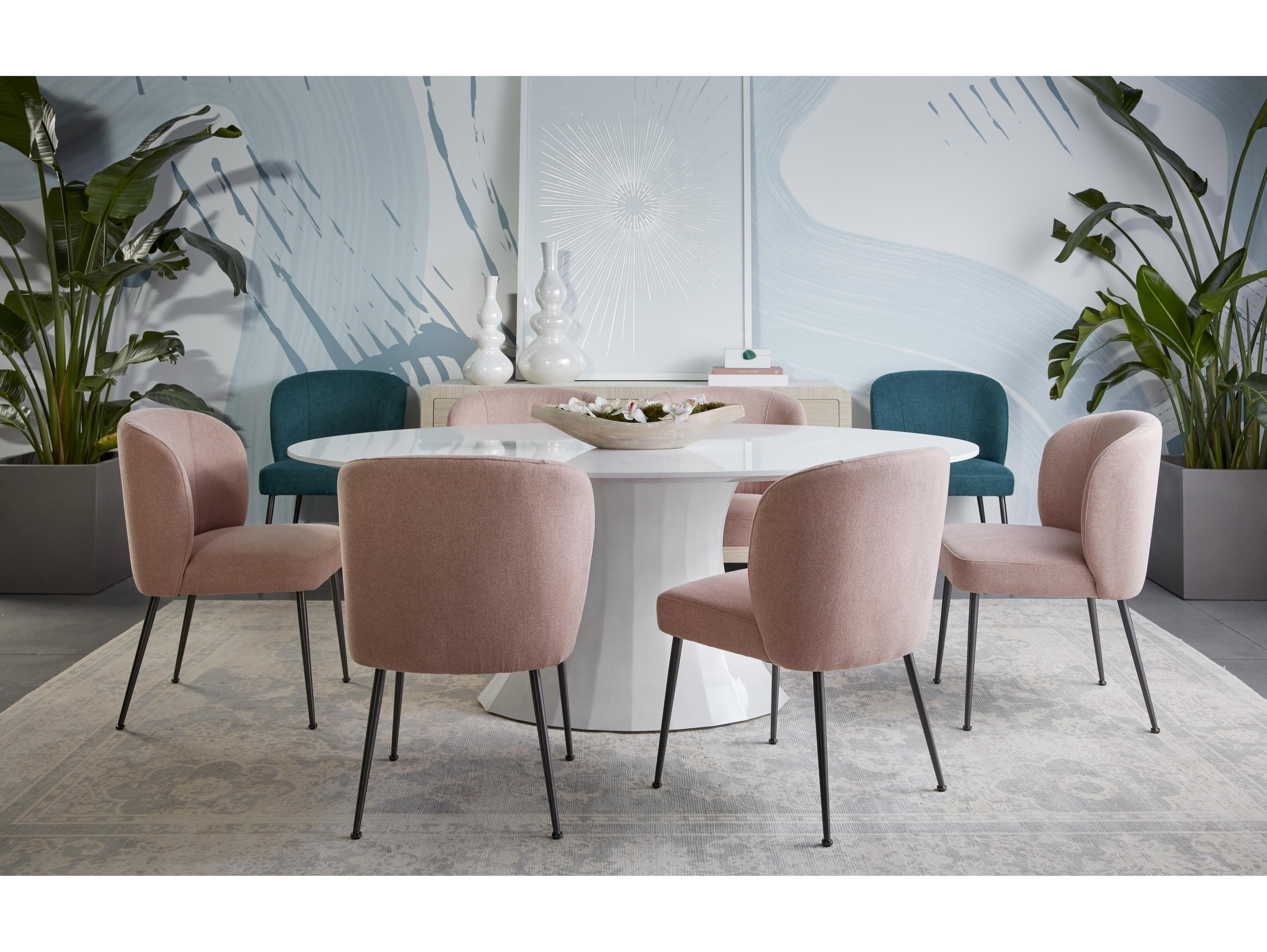 Sunpan Ivana Green Upholstered Side Dining Chair