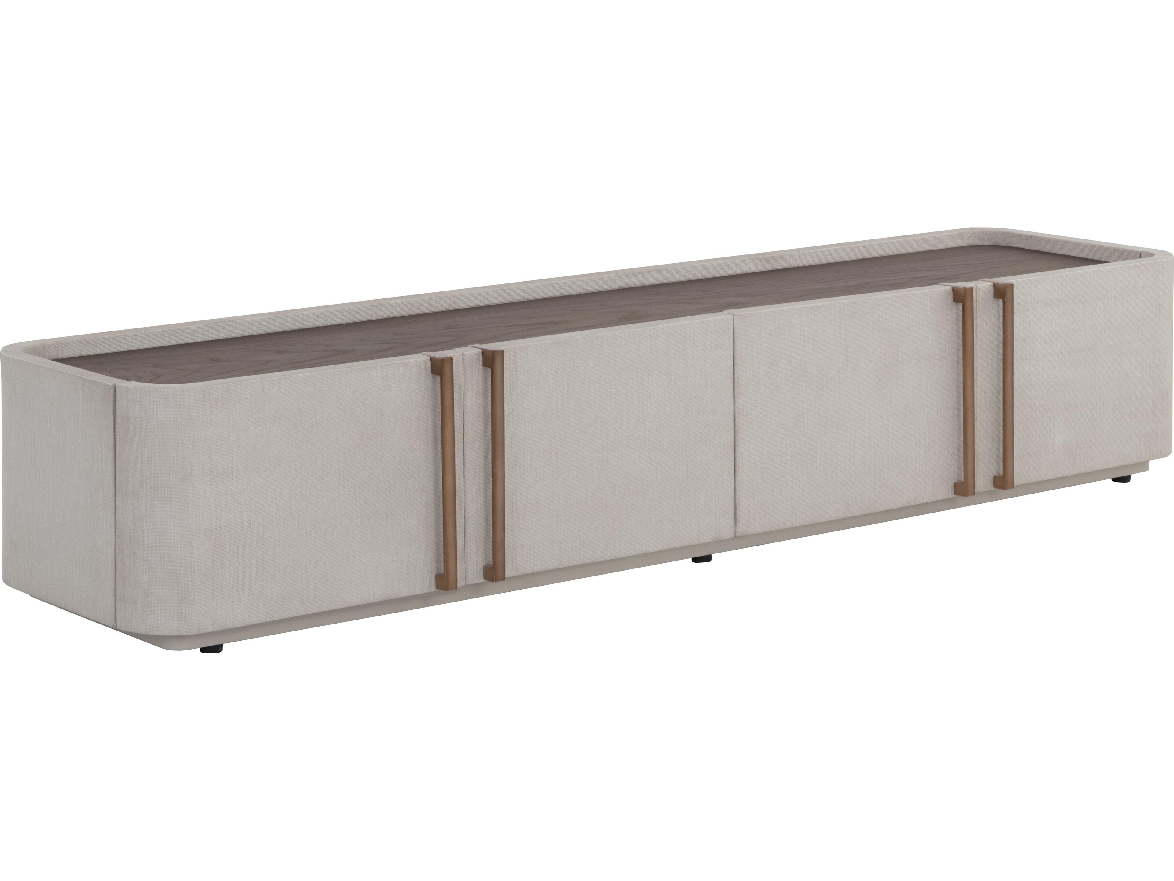 Sunpan Jamille 80" Oak Wood Cream Media Console