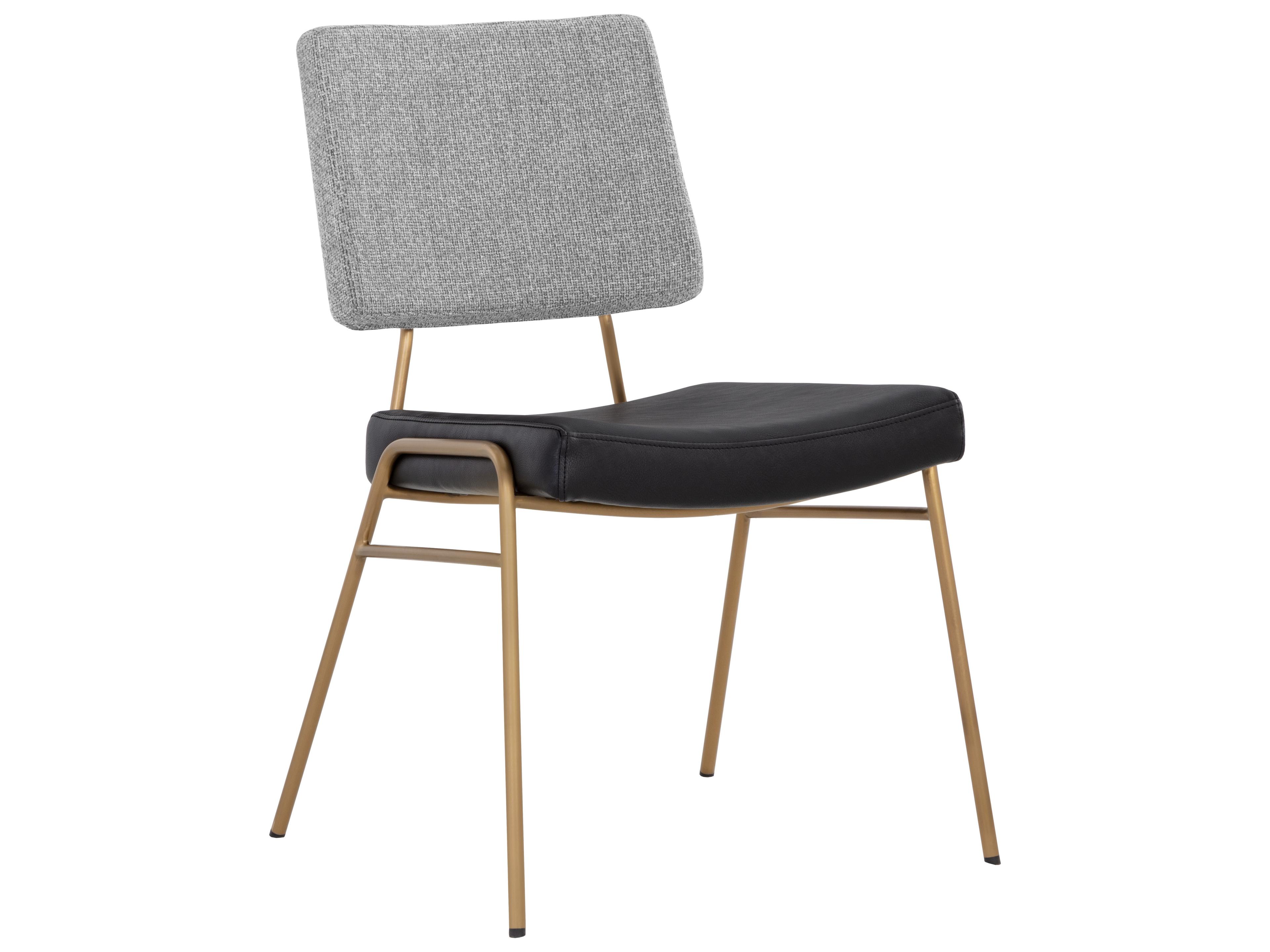 Sunpan Brinley Black Upholstered Side Dining Chair