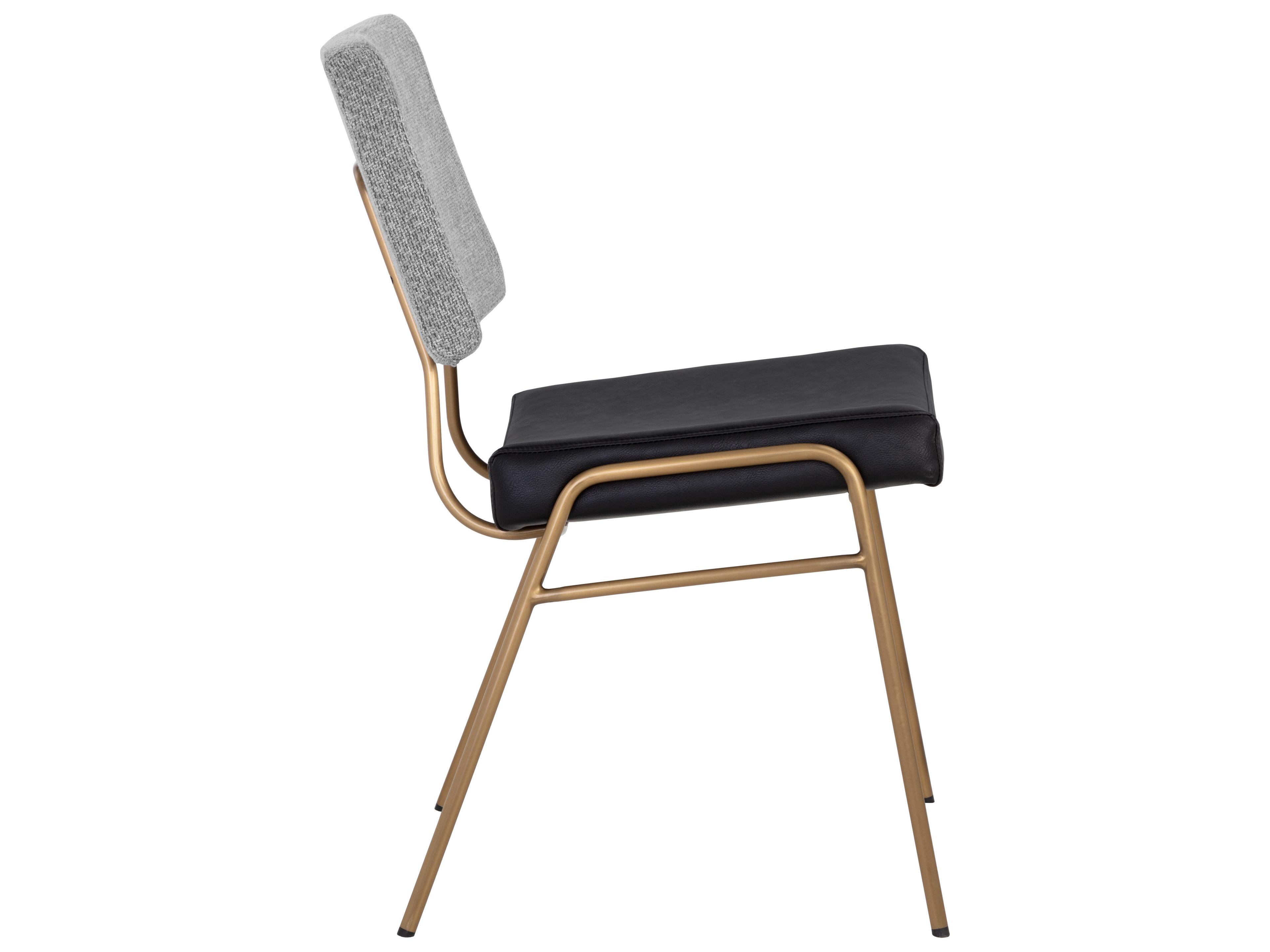 Sunpan Brinley Black Upholstered Side Dining Chair